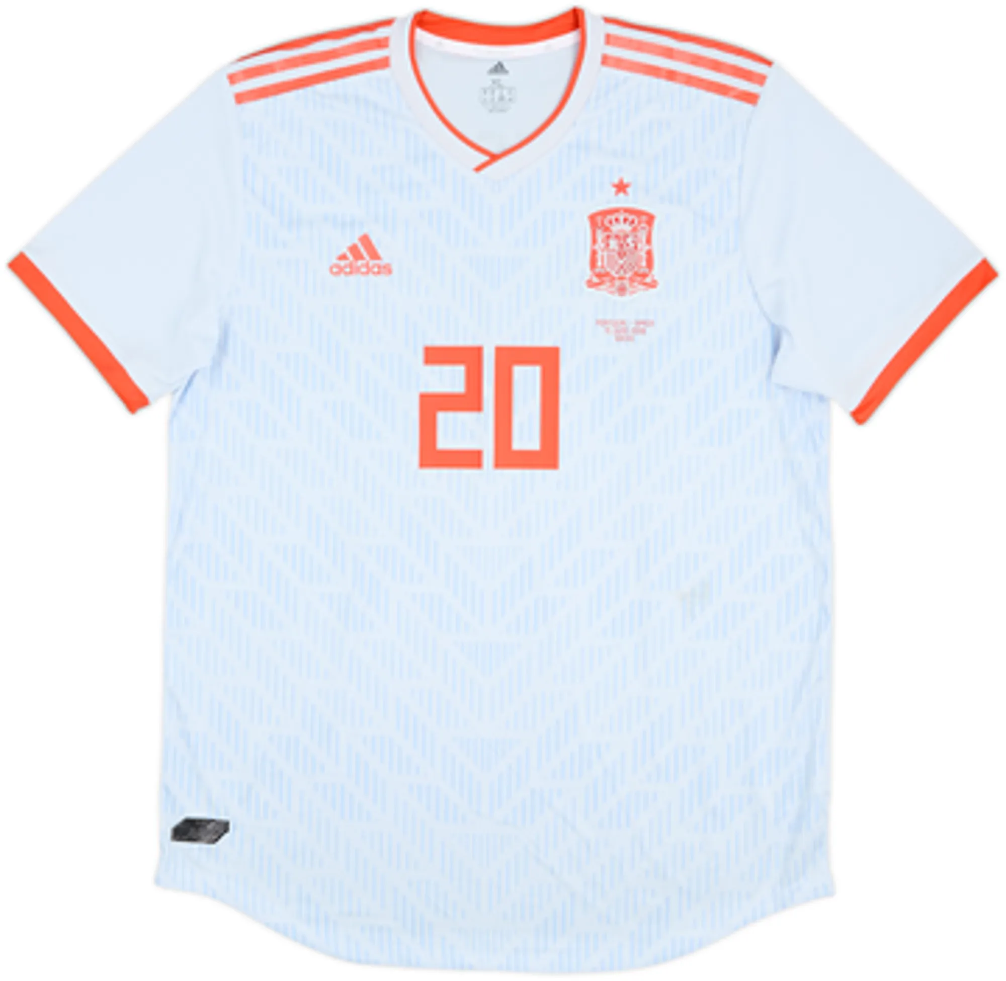 2018 Spain Authentic Away Shirt M.Asensio #20 - 7/10 - (XL)