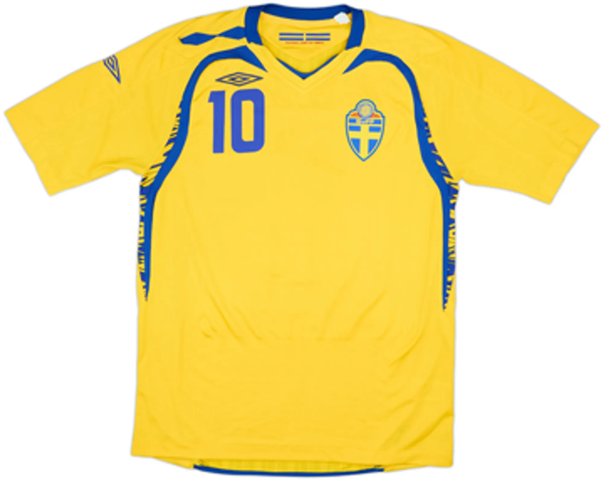 2007-09 Sweden Home Shirt Ibrahimovic #10 - 9/10 - (M)
