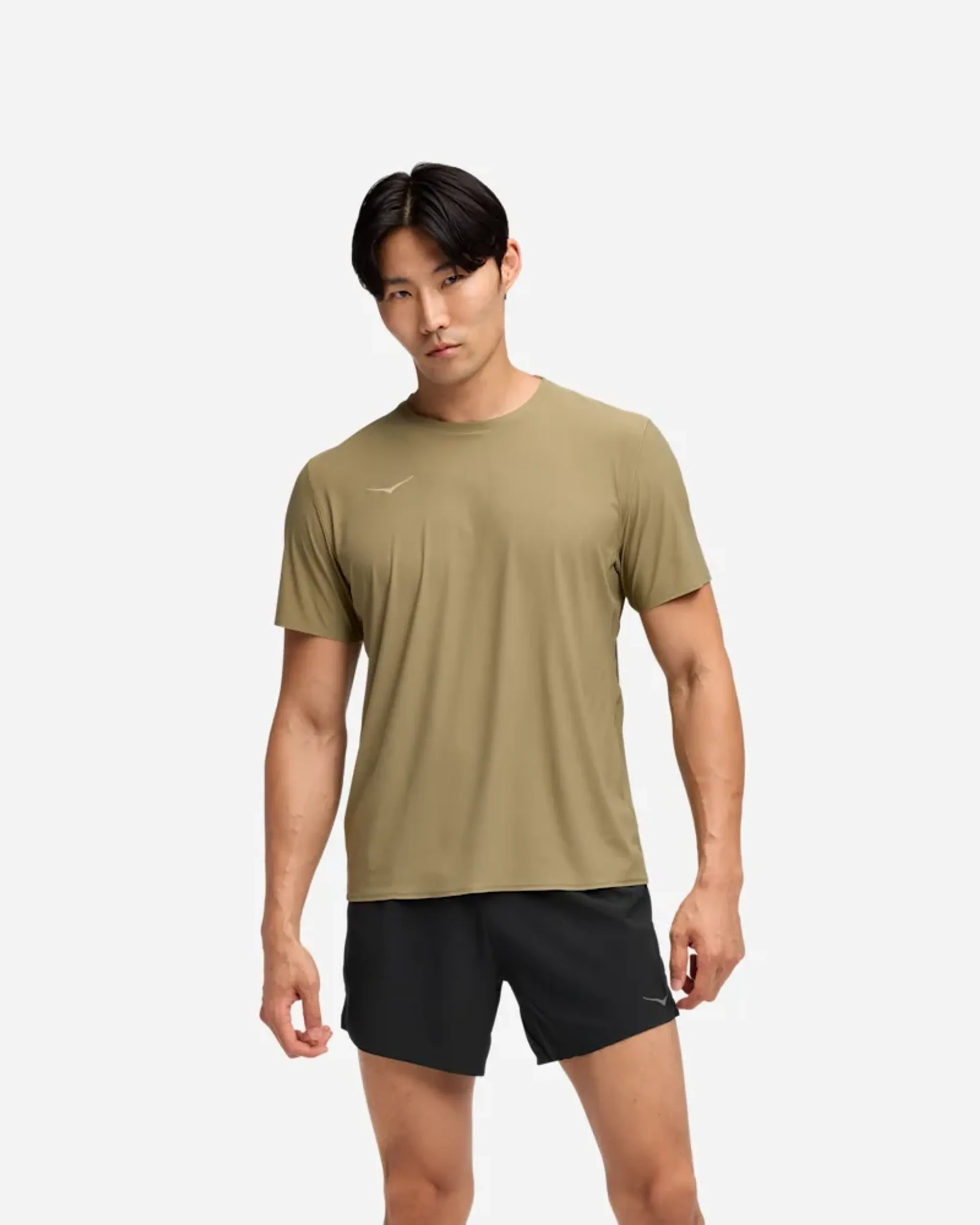 Hoka Men's Airolite Short Sleeve Top 2.0 In Wild Mushroom