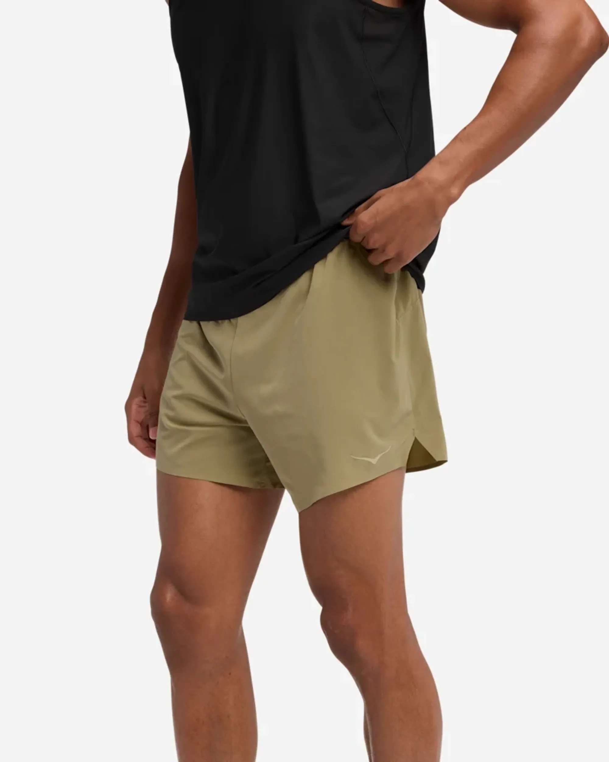 Hoka Men's Glide 5'' Shorts W/ Brief In Wild Mushroom