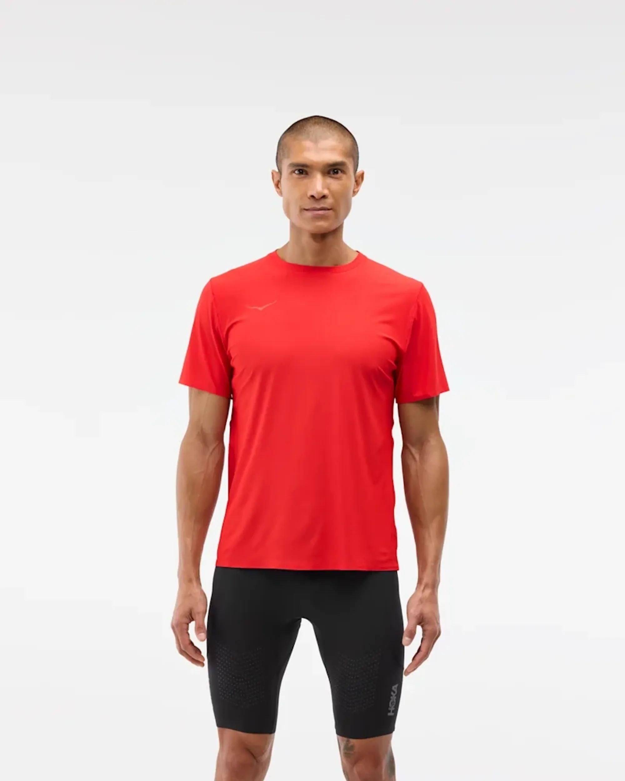 Hoka Men's Airolite Short Sleeve Top 2.0 In Vermillion