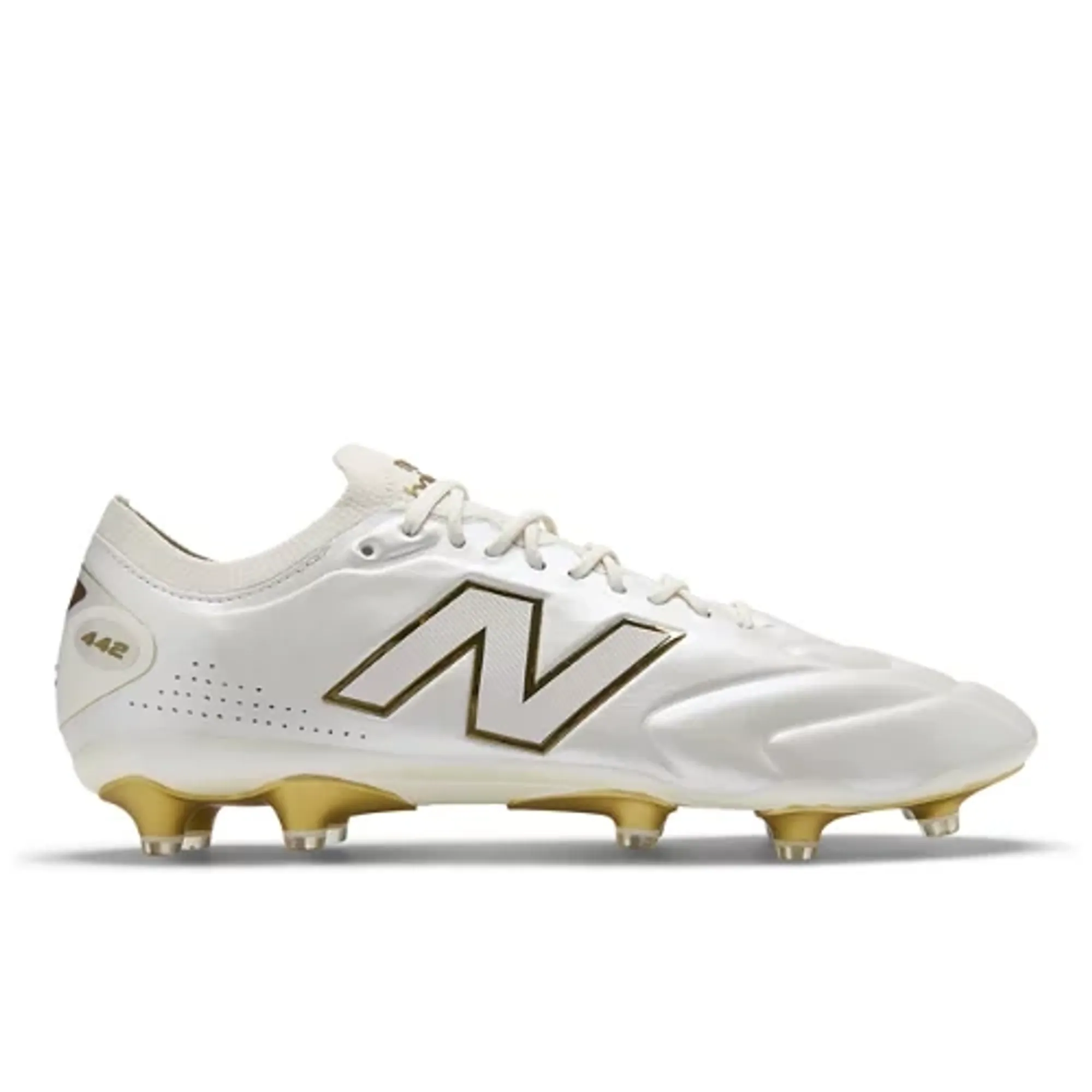 New Balance Unisex 442 Elite Knit FG V3 First Edition in White/Brown Synthetic