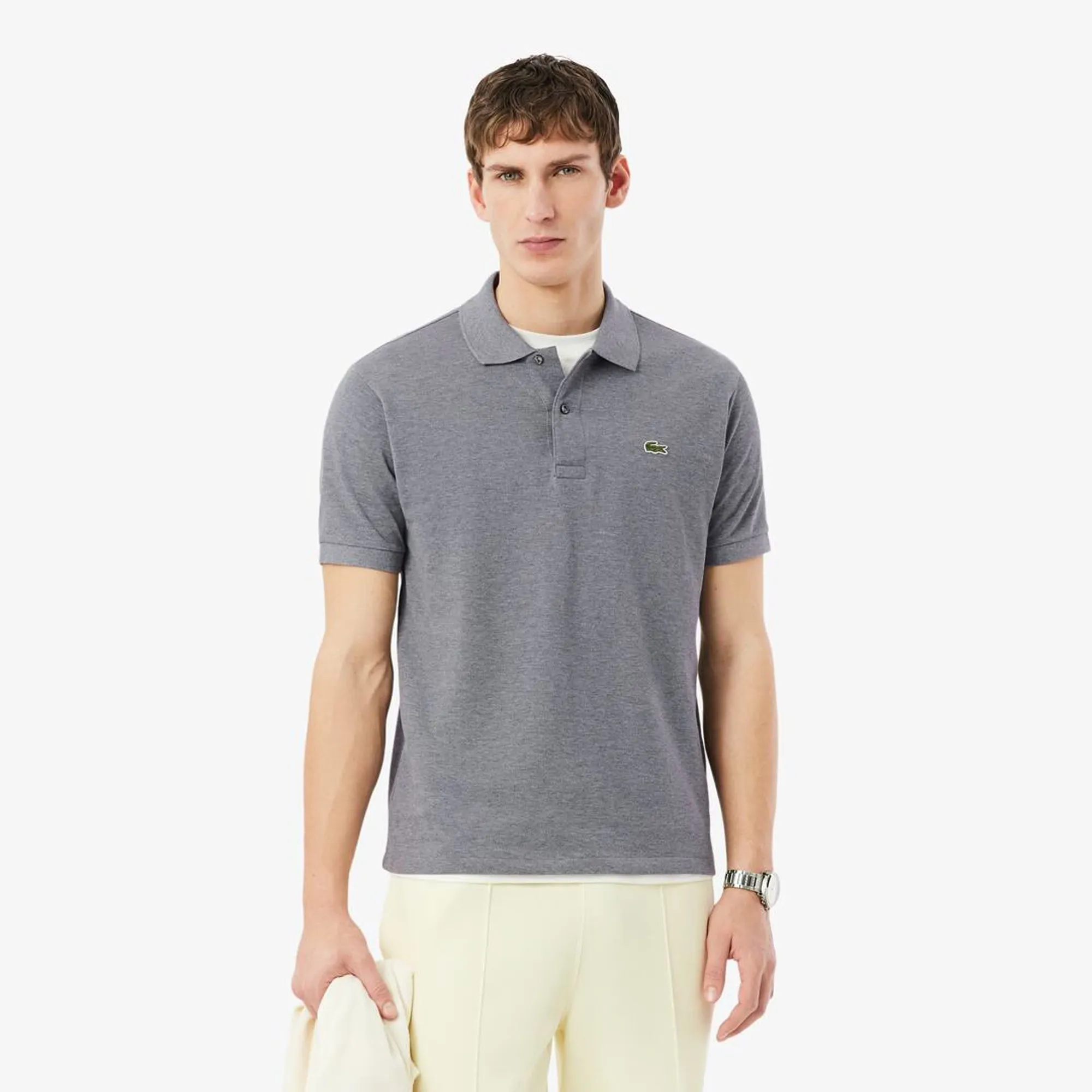 Lacoste Classic Fit L.12.12 Marl Polo Shirt - Heathered Grey