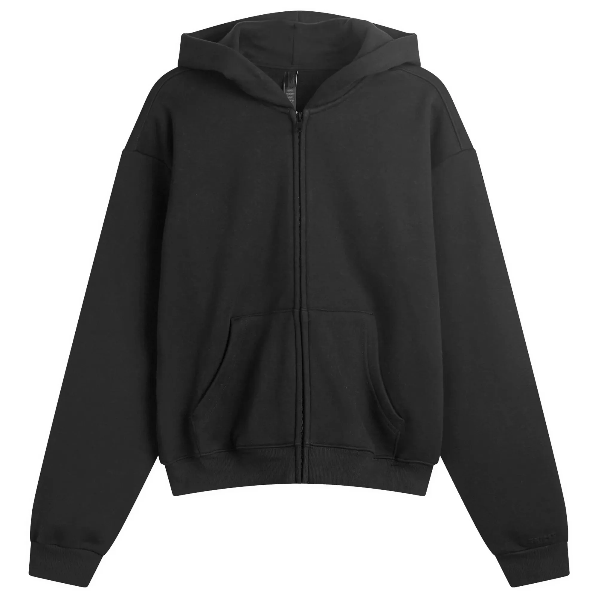 SKIMS Women's Cotton Fleece Classic Zip Up Hoodie Onyx