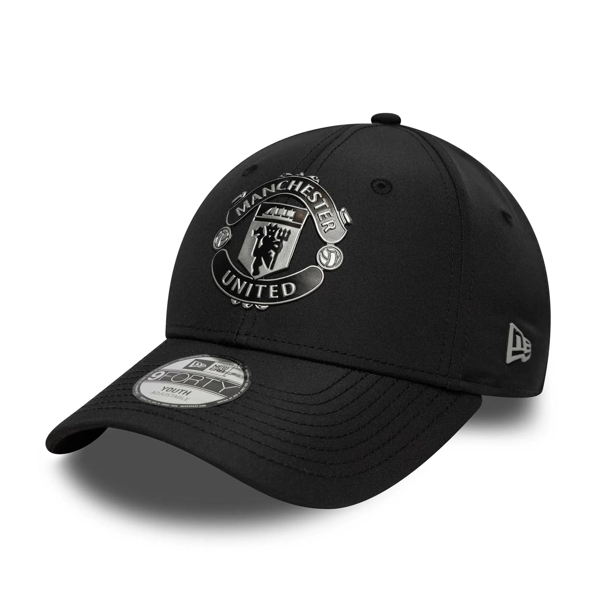 Manchester United FC Youth Reflective Black 9FORTY Cap New Era Cap adult unisex