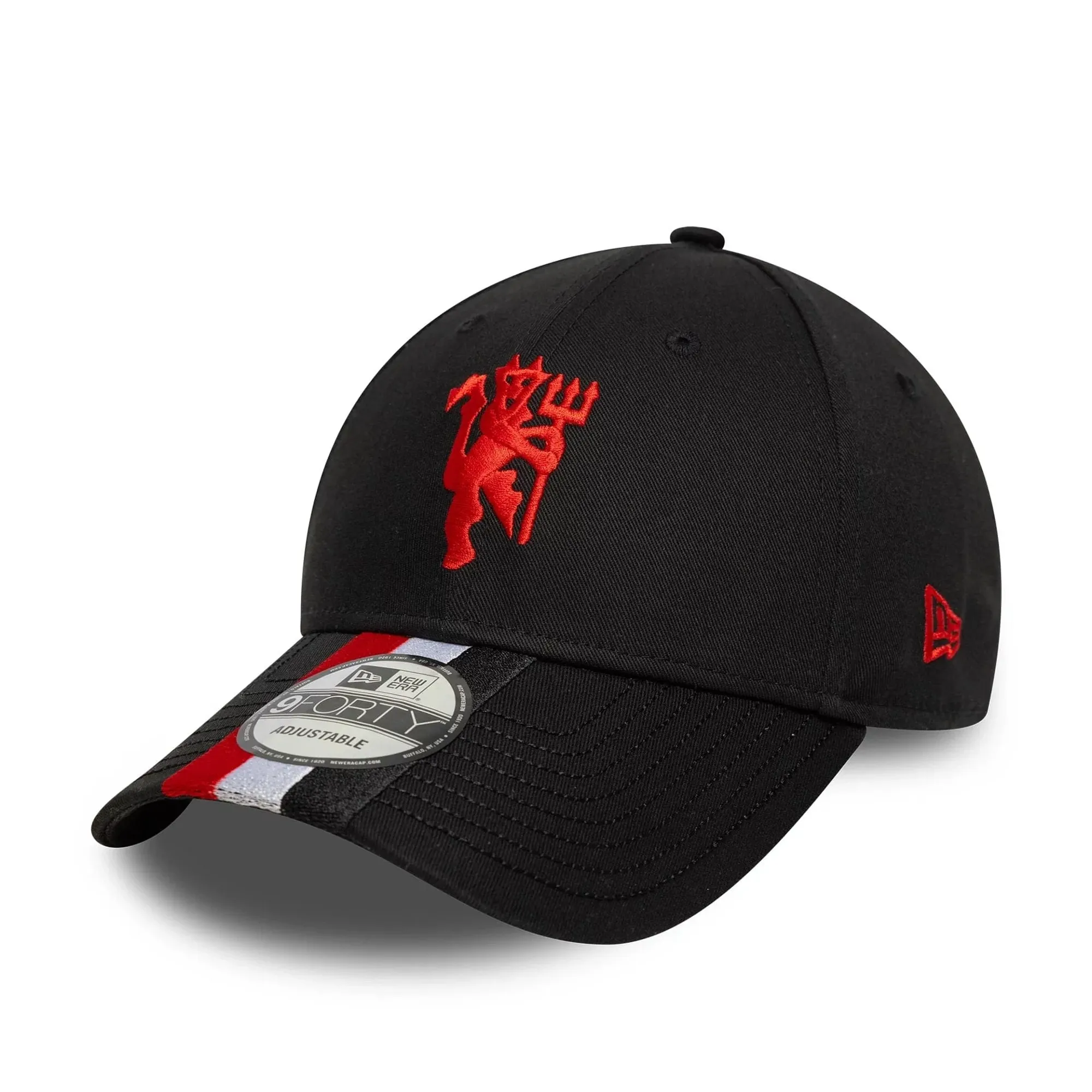 Manchester United FC Stripe Black 9FORTY Cap New Era Cap adult unisex