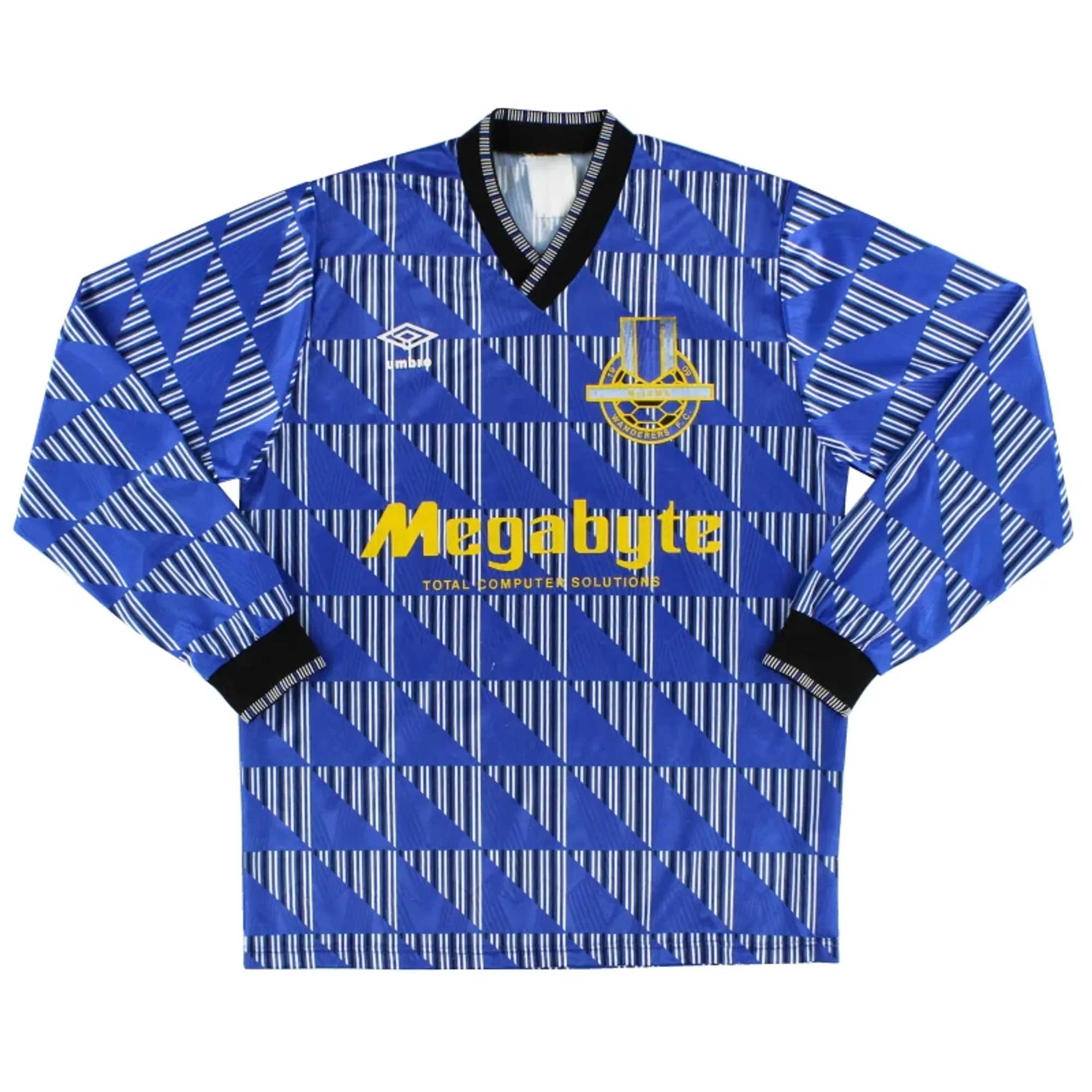 1990-91 Sliema Wanderers Umbro Home Shirt L/S S - Other European Clubs / Very Good 