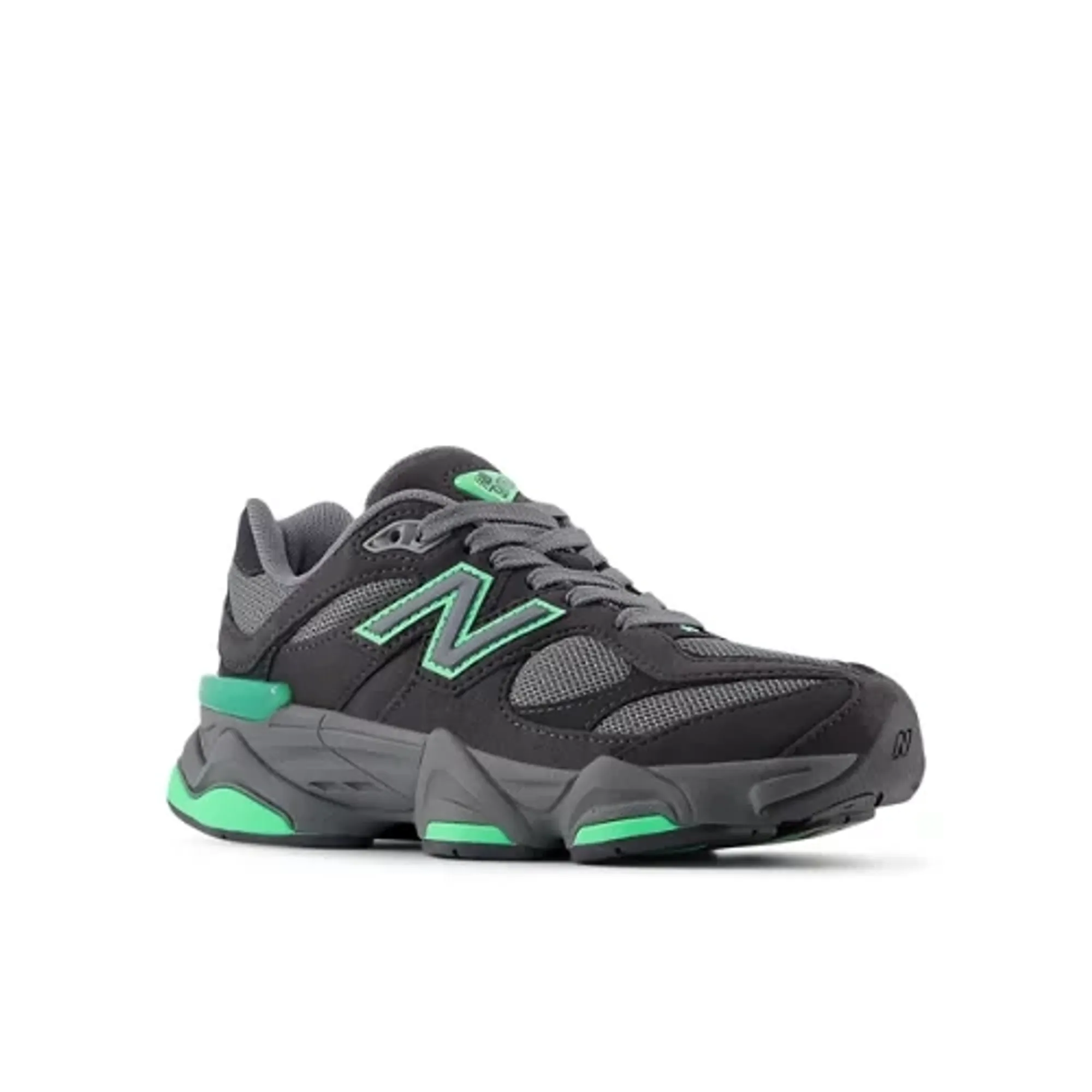 New Balance Kids' 9060 Lace in Grey/Green Synthetic