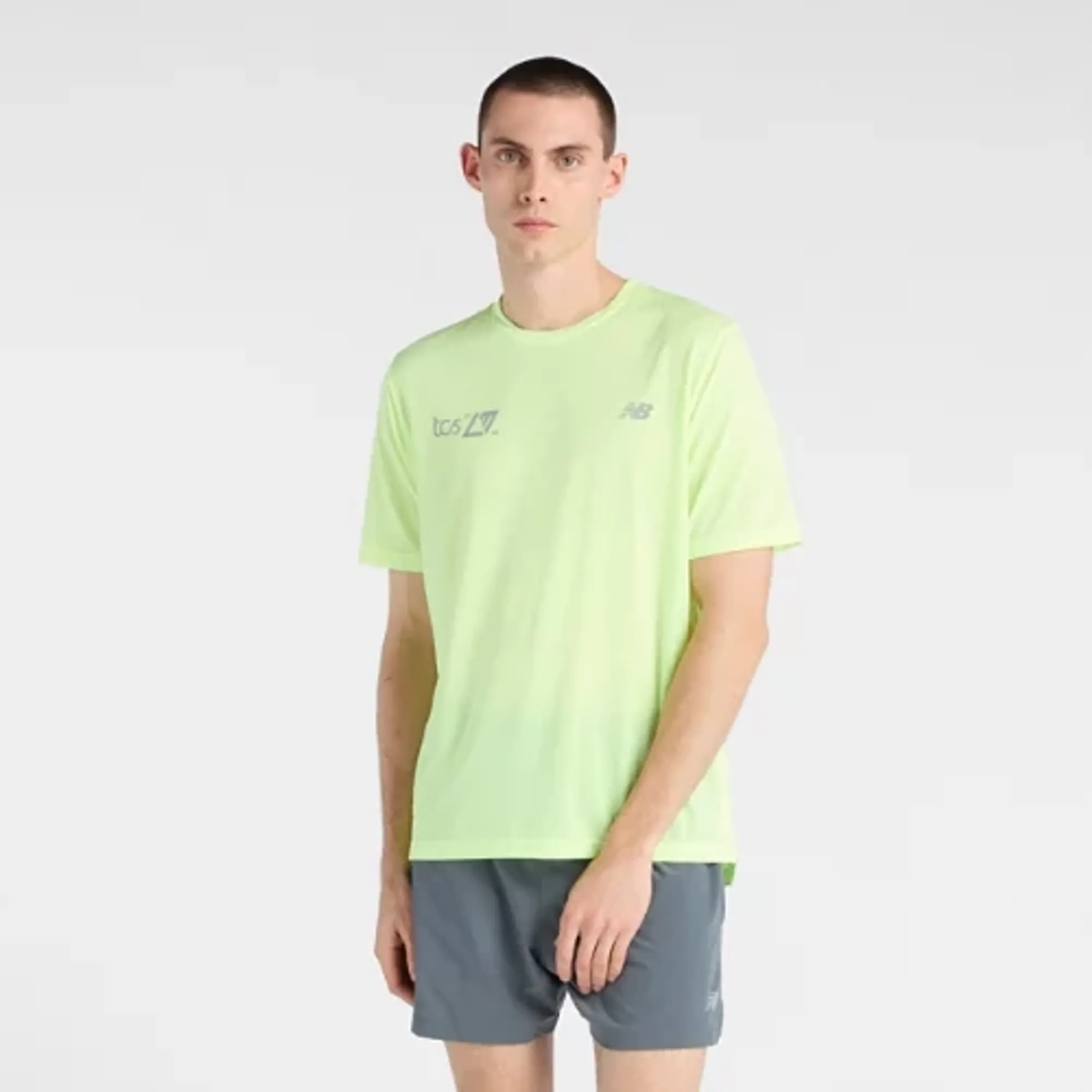 New Balance Men's London Edition RC Essential T-Shirt in Green Polyester