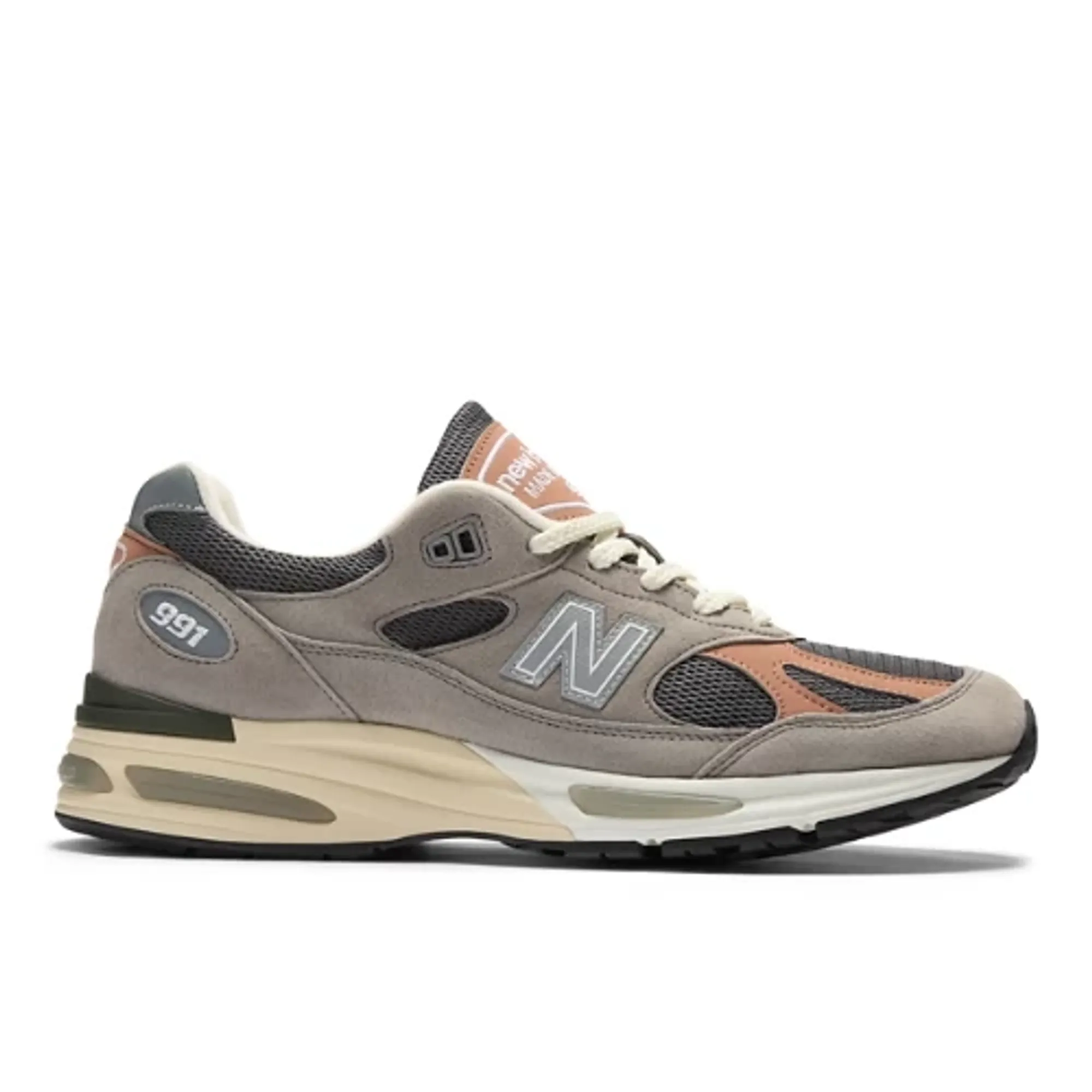 New Balance Unisex Made in UK 991v2 in Grey/Brown Suede/Mesh