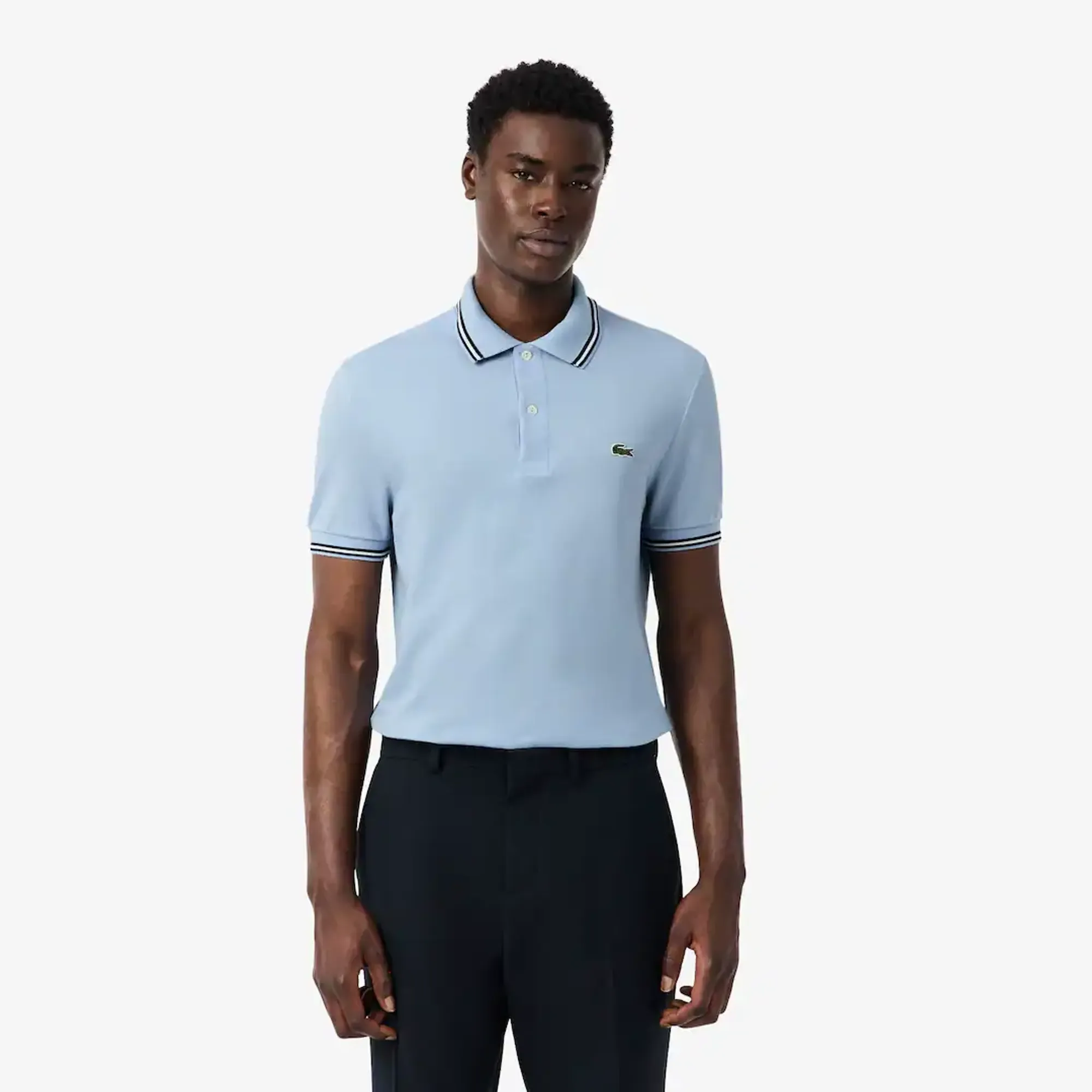 Lacoste Regular Fit Trim Accent L.12.12 Polo Shirt - Light Blue