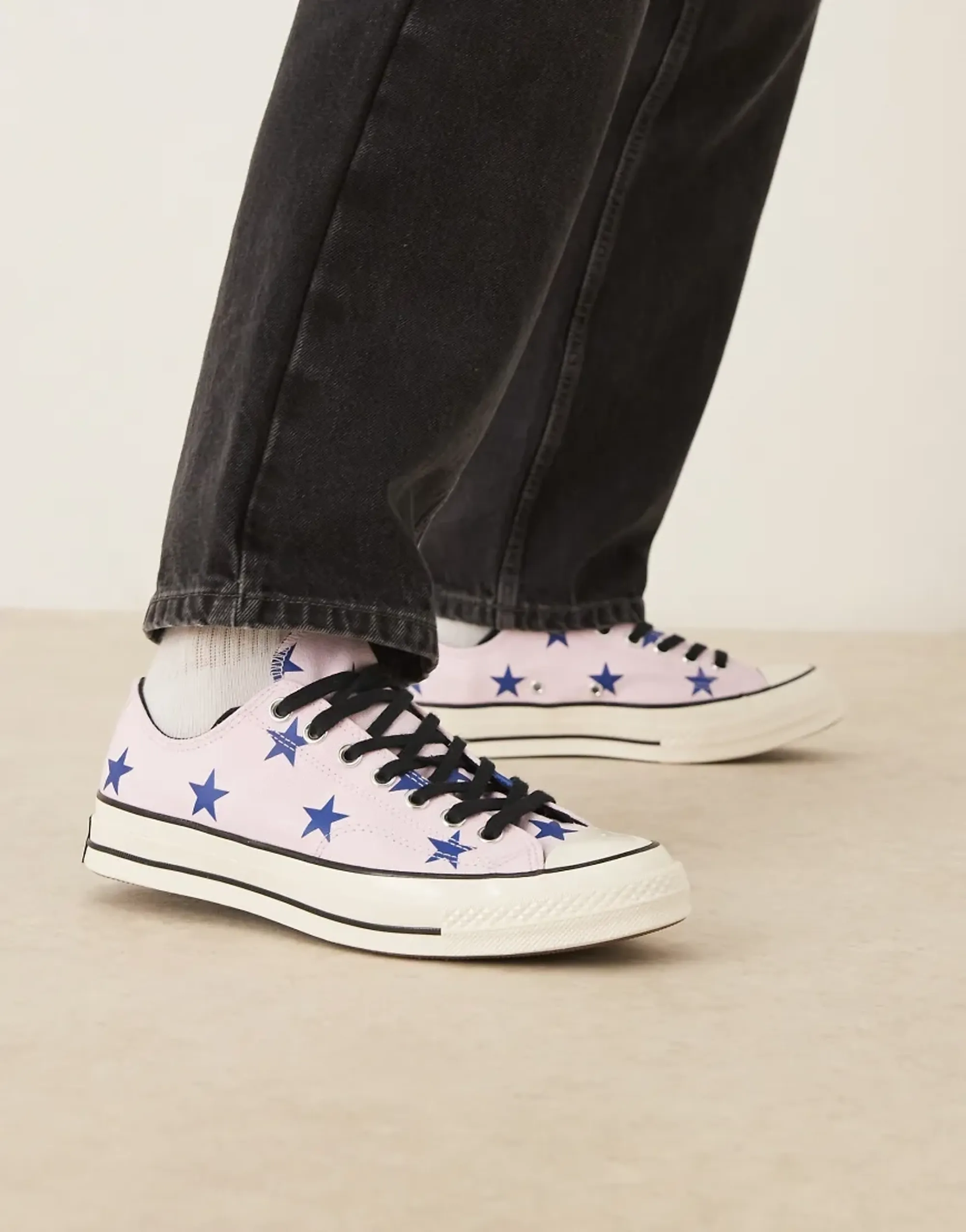 Converse Chuck 70 Ox Trainers With Star Print In Pink-Purple