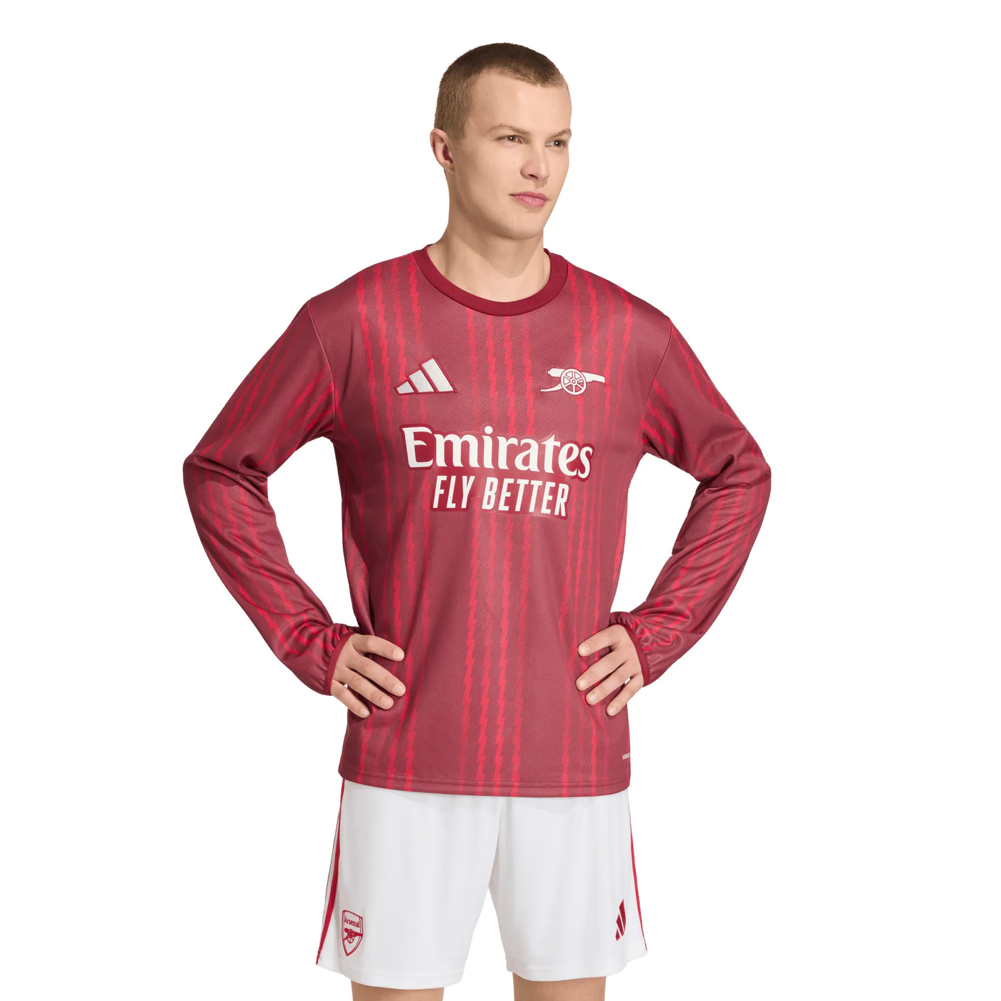 Arsenal adidas Pre Match Warm Top - Burgundy