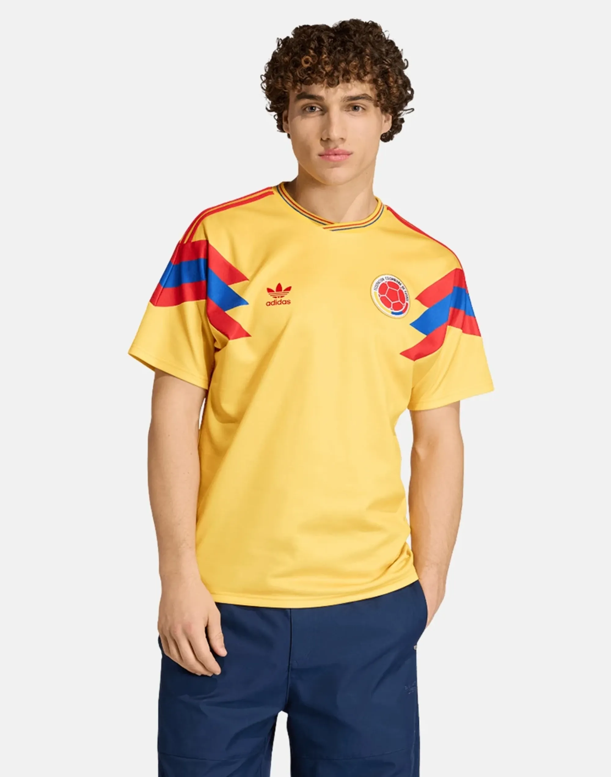 adidas Adults Colombia Away 1990 Jersey in Yellow/Gold 