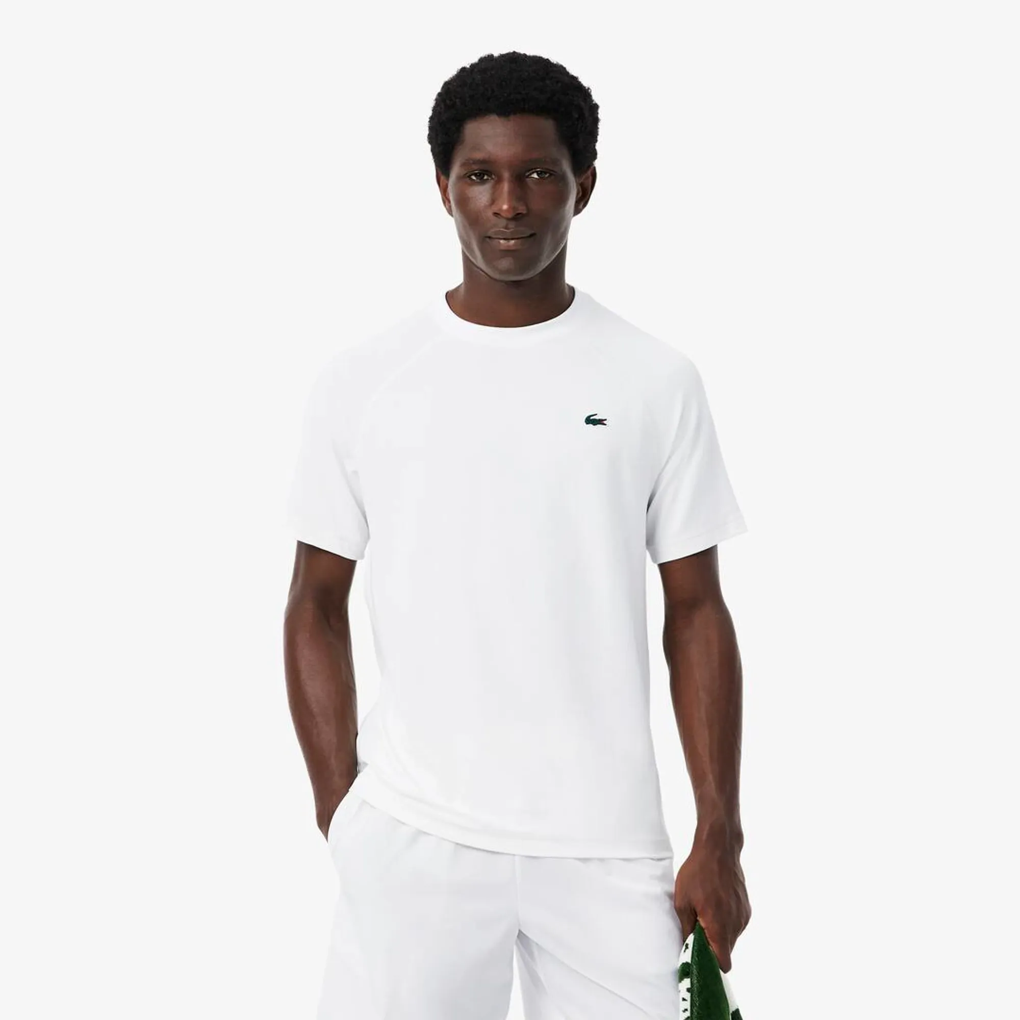 Lacoste Stretch Ultra Dry Sport T-shirt - White
