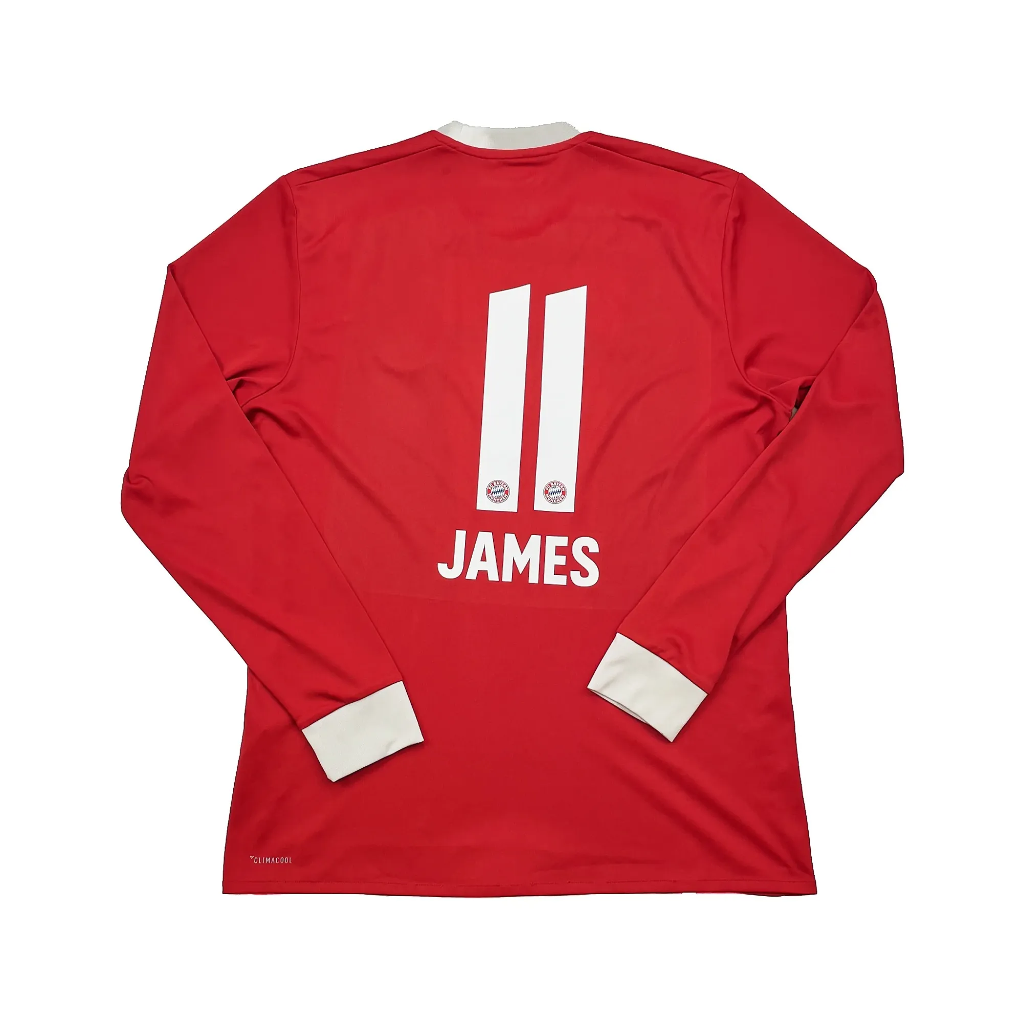 2016/17 Bayern Munich James #11 L/S Home Shirt (M) Adidas | Cult Kits