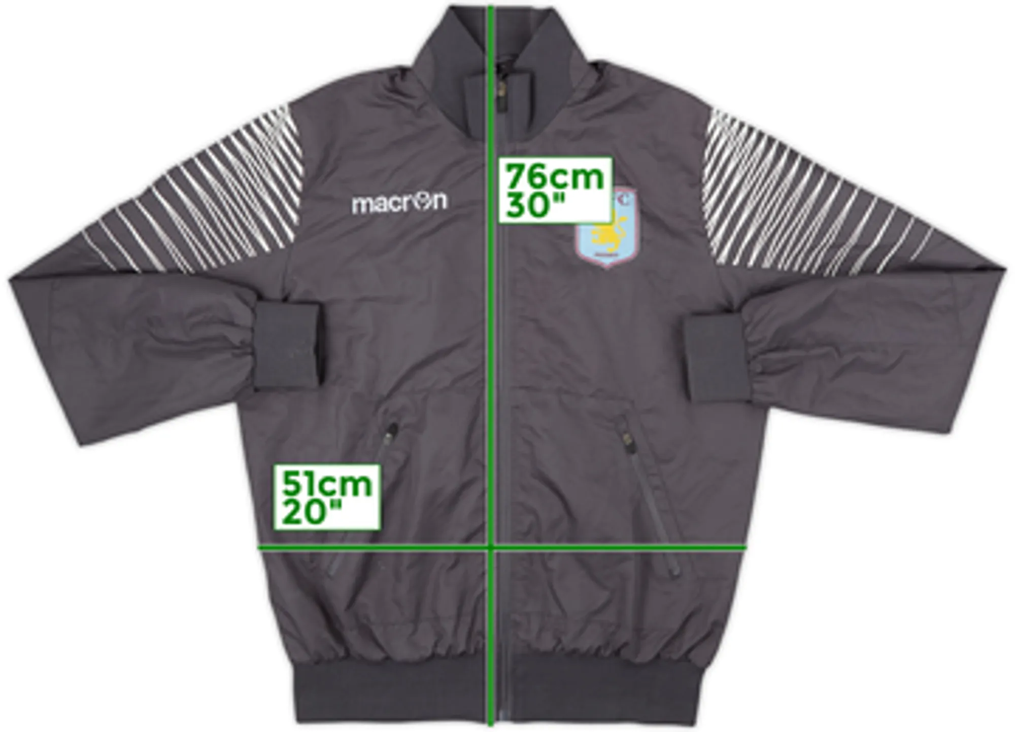 2013-14 Aston Villa Macron Track Jacket - 8/10 - (M)