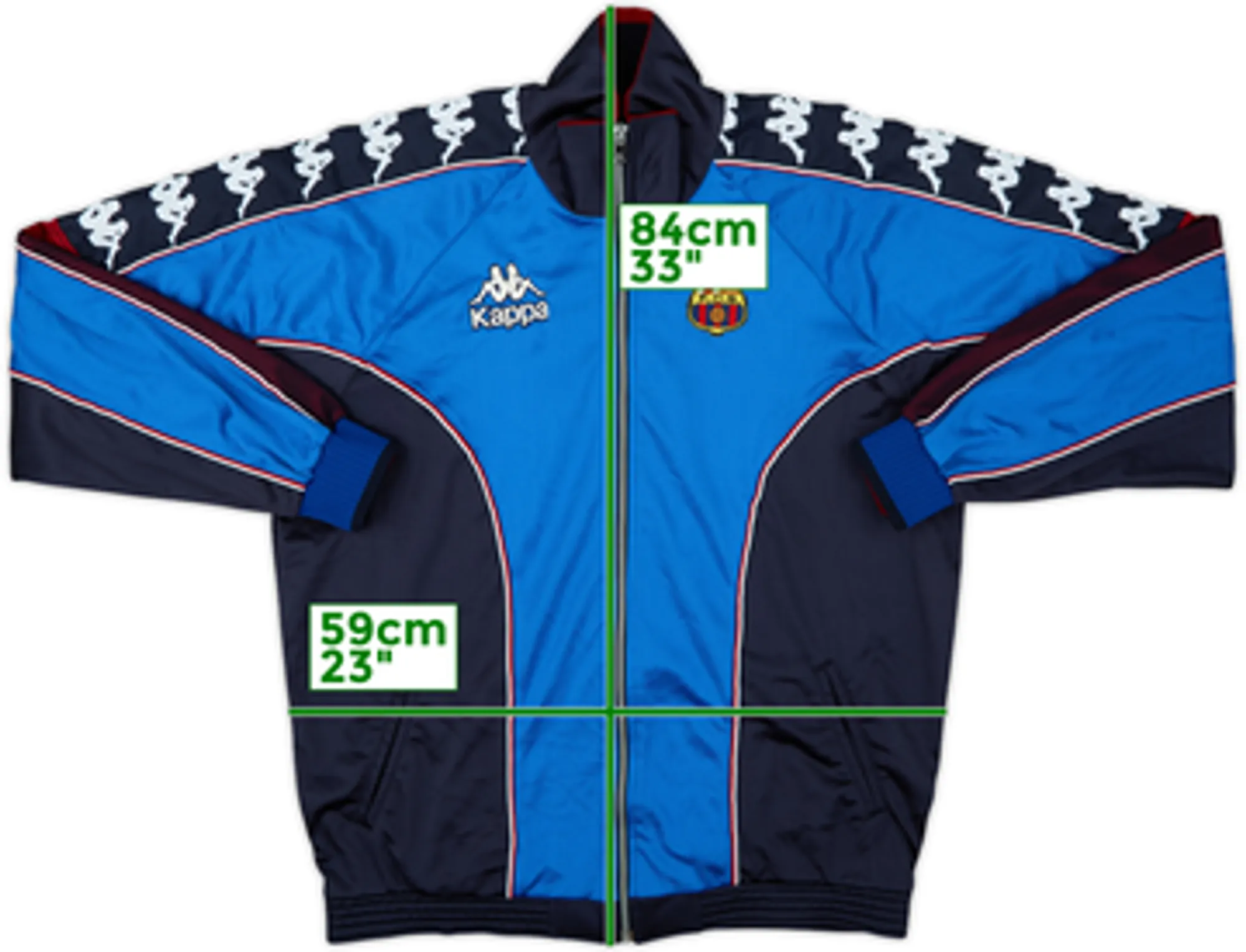 1995-97 Barcelona Kappa Track Jacket - 10/10 - (XL)