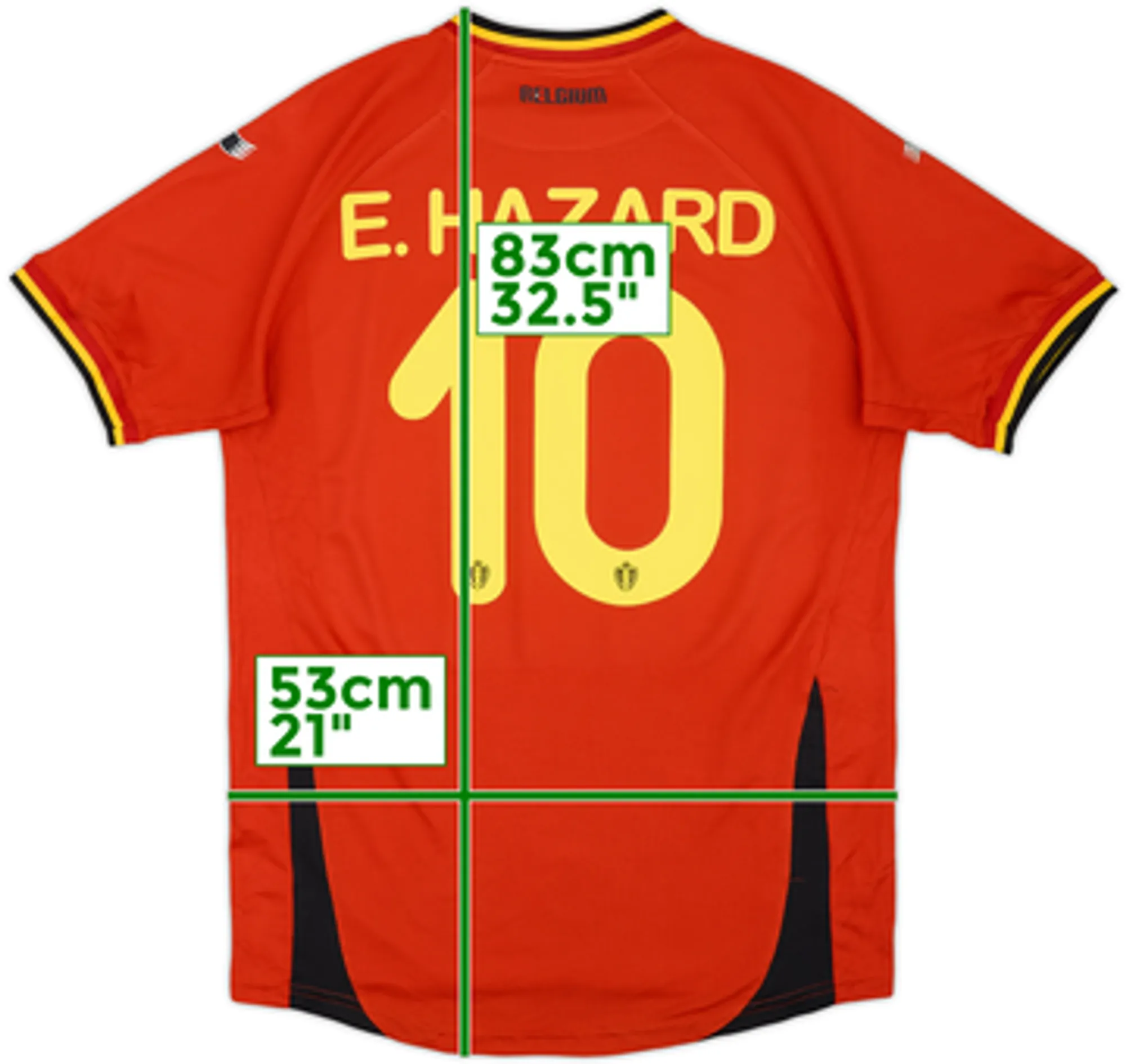2014-15 Belgium Home Shirt E.Hazard #10 - 6/10 - (L)