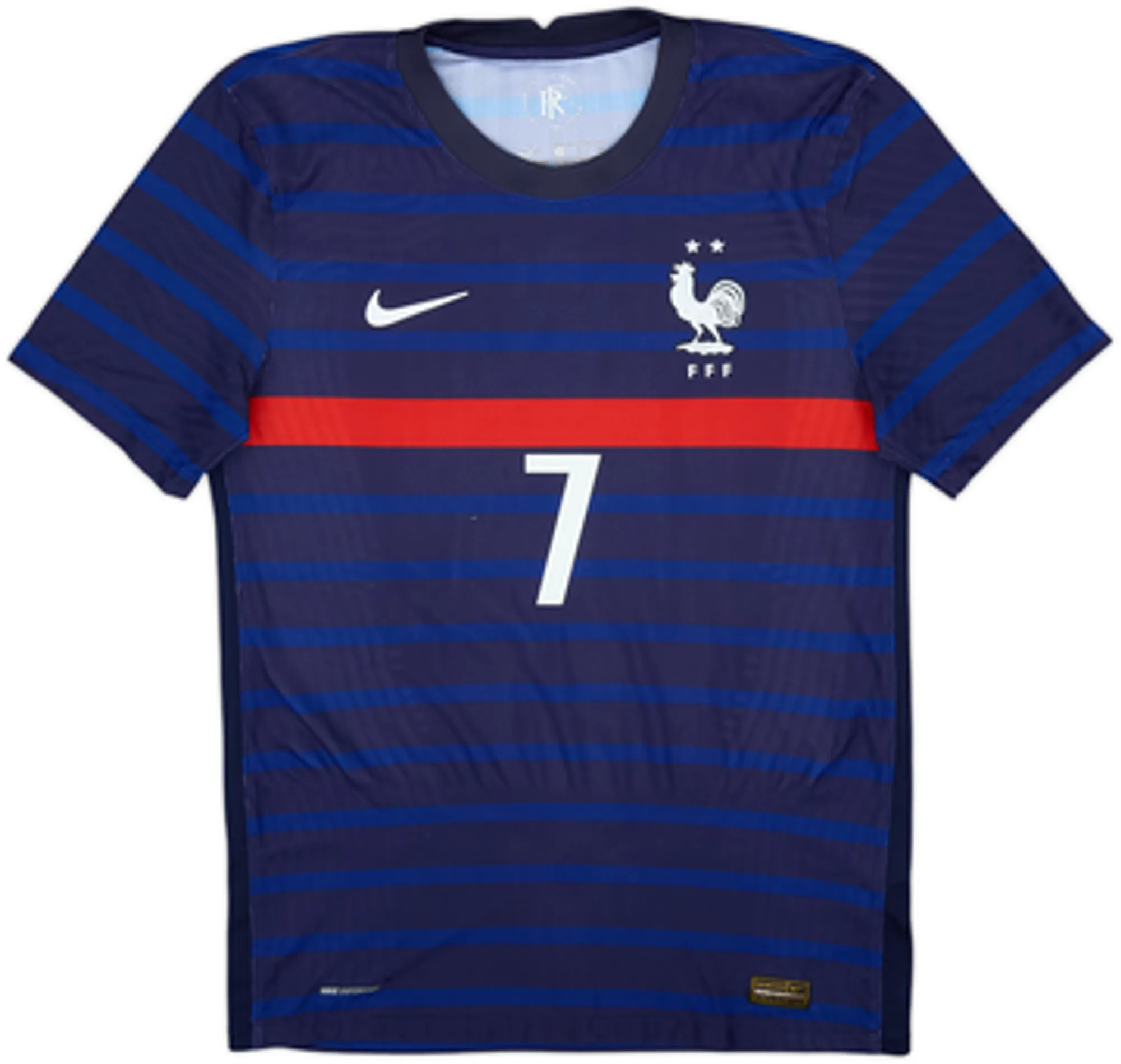 2020-21 France Authentic Home Shirt Griezmann #7 - 8/10 - (S)