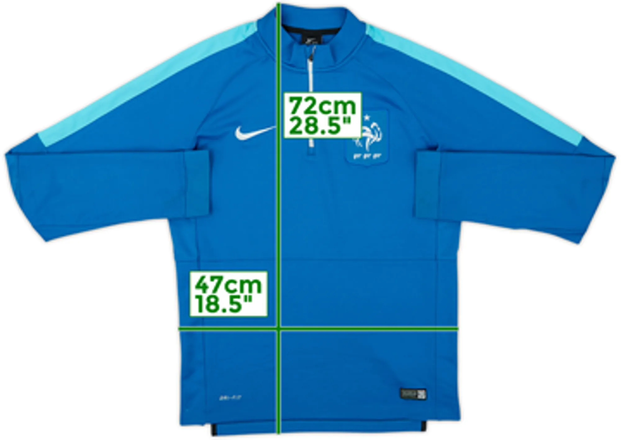 2015-16 France Nike 1/4 Zip Drill Top - 8/10 - (M)