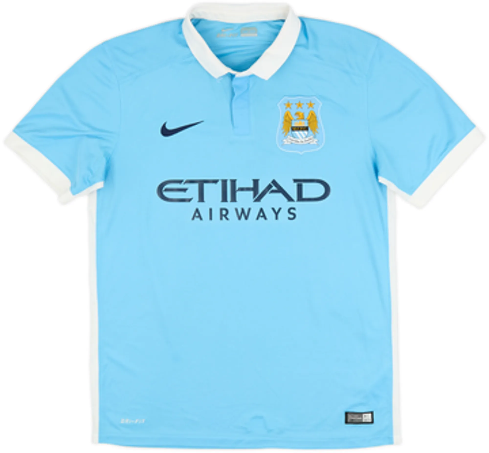 2015-16 Manchester City Home Shirt Silva #21 - 8/10 - (S)