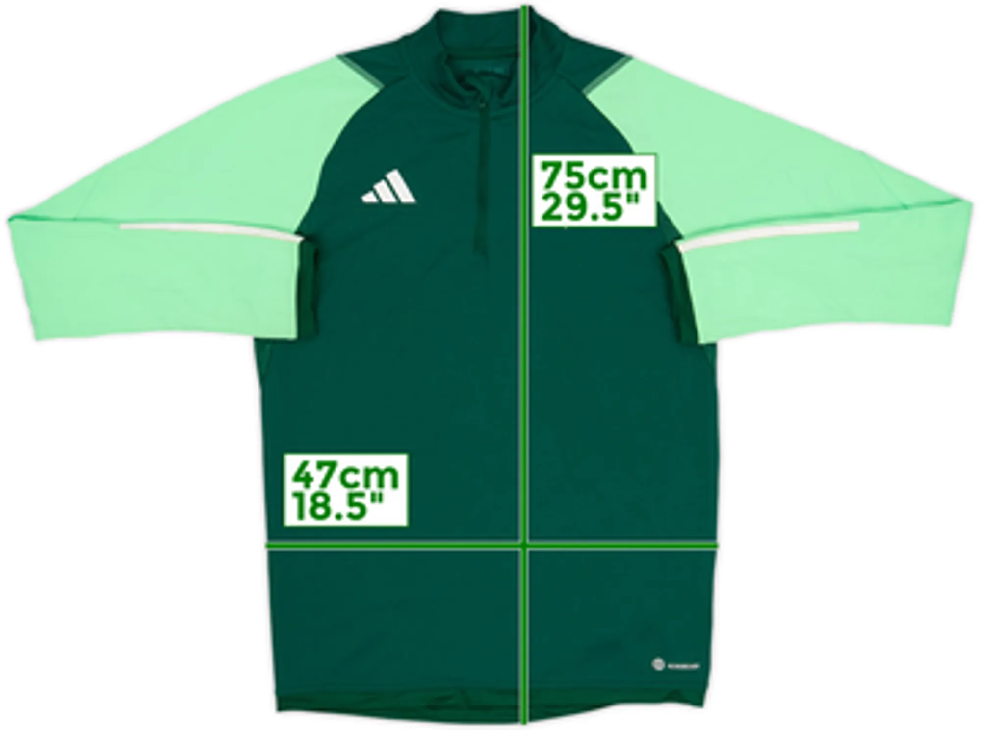 2023-24 Leeds United adidas 1/4 Zip Training Top - 8/10 - (M)