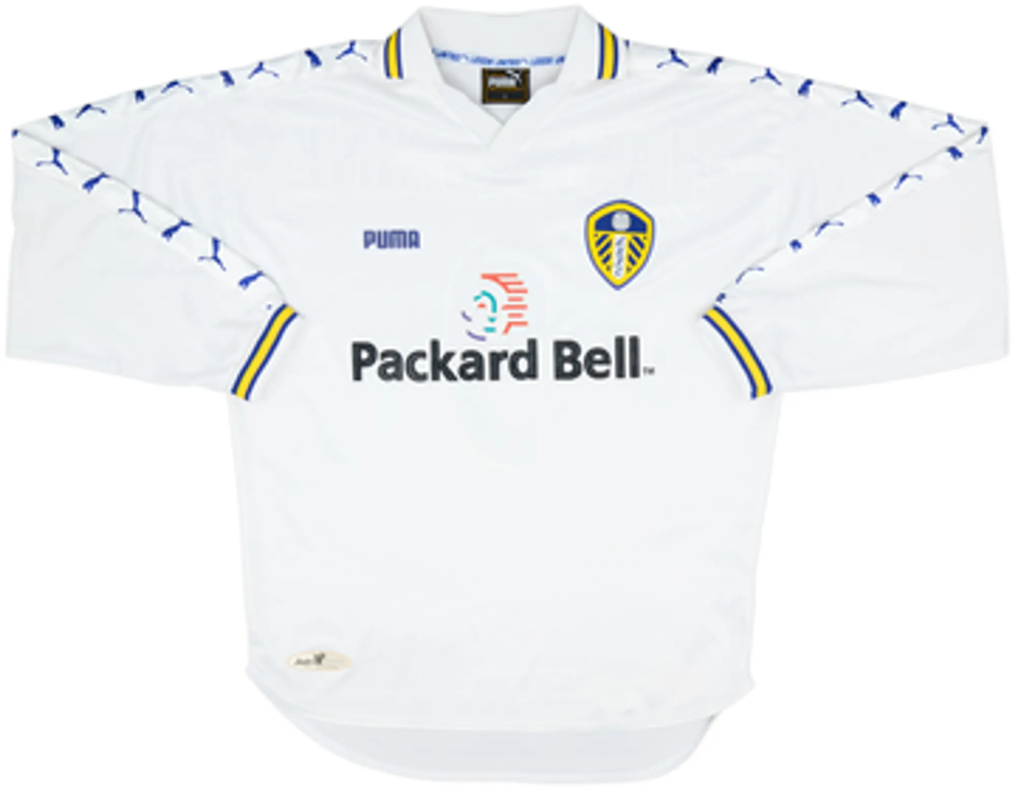 1998-00 Leeds United Home L/S Shirt Hasselbaink #9 - 8/10 - (L)