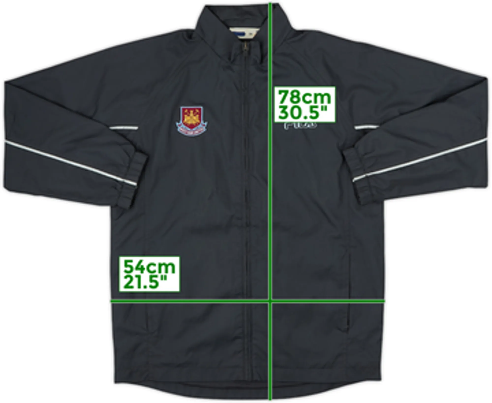 1999-01 West Ham Fila Track Jacket - 8/10 - (S)
