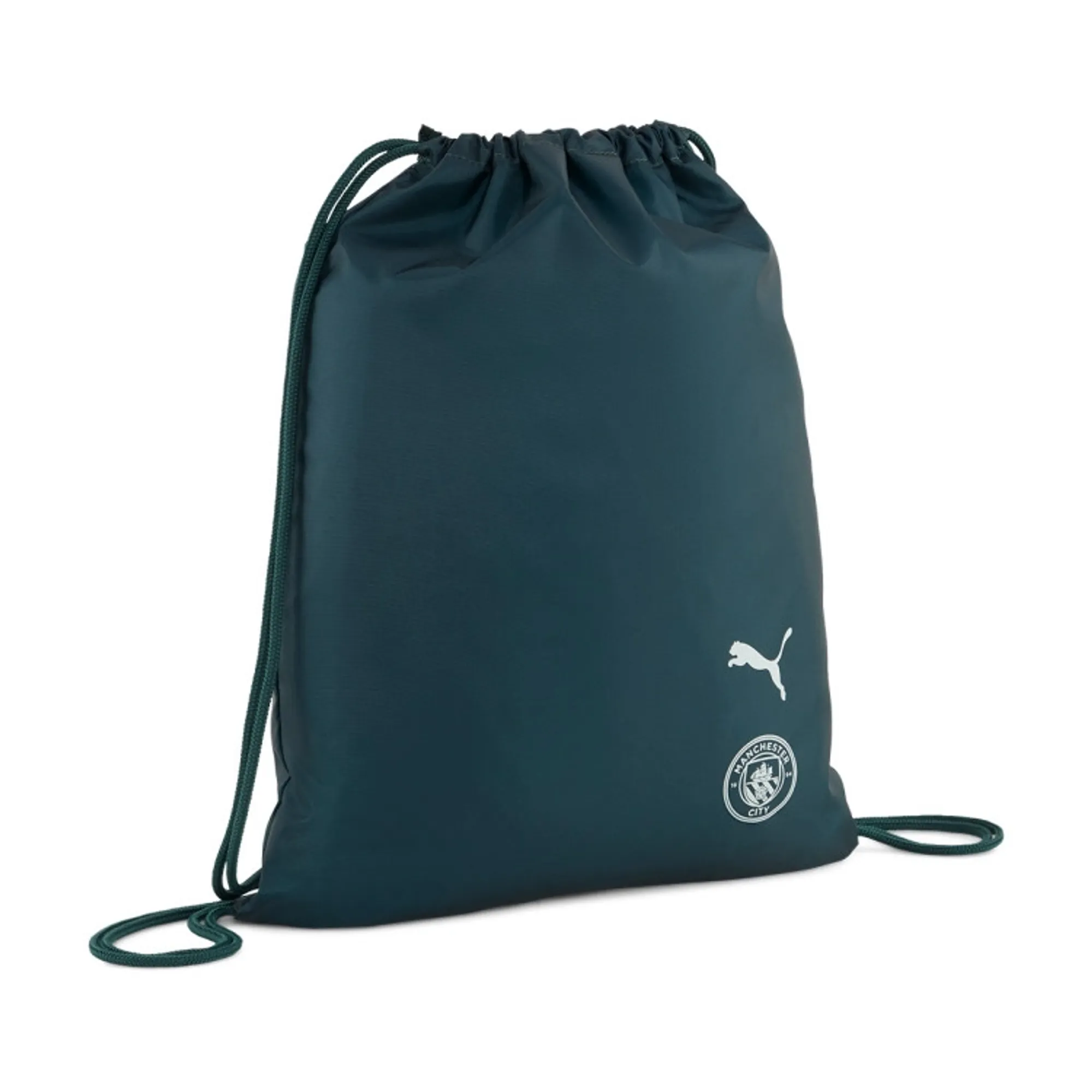 PUMA Manchester City Essentials Gym Sack (36L), Tropical Blue/Green Terrain