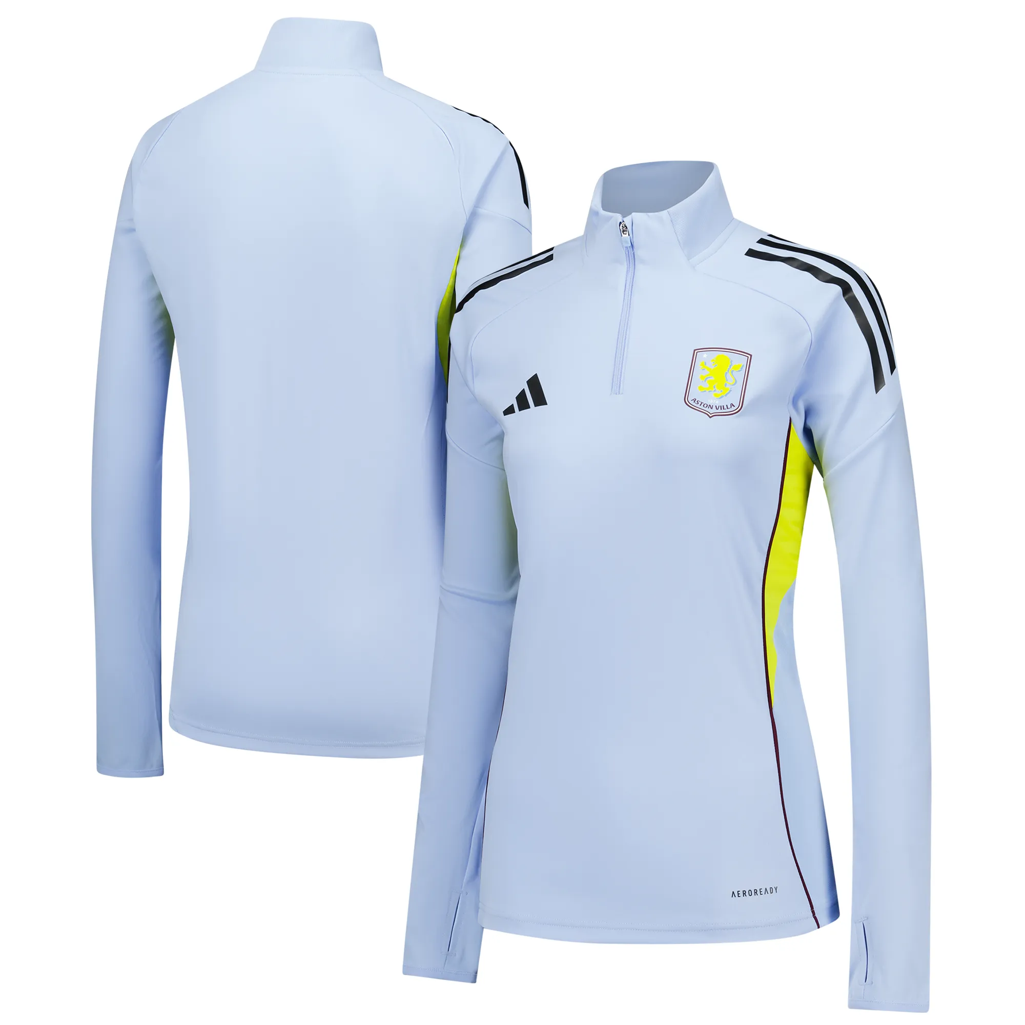 Aston Villa adidas Training Top - Light Blue - Womens
