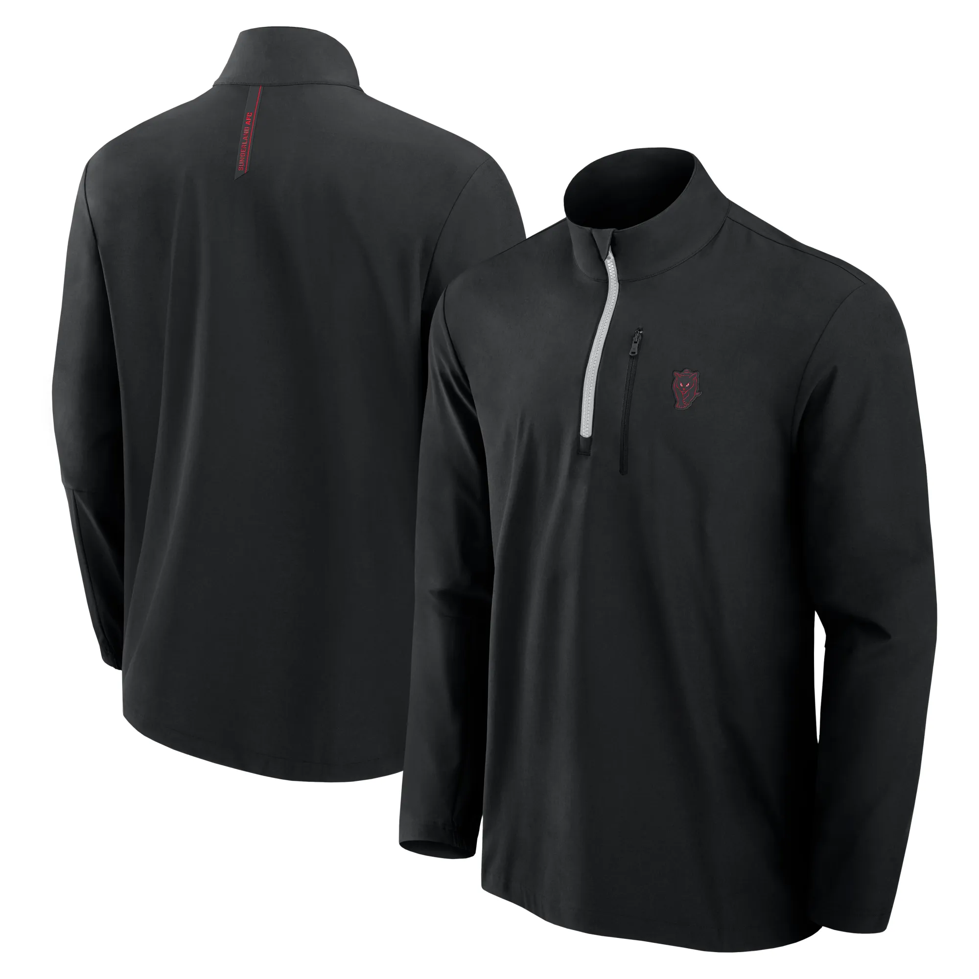 Sunderland Woven 1/4 Zip Top - Black - Mens