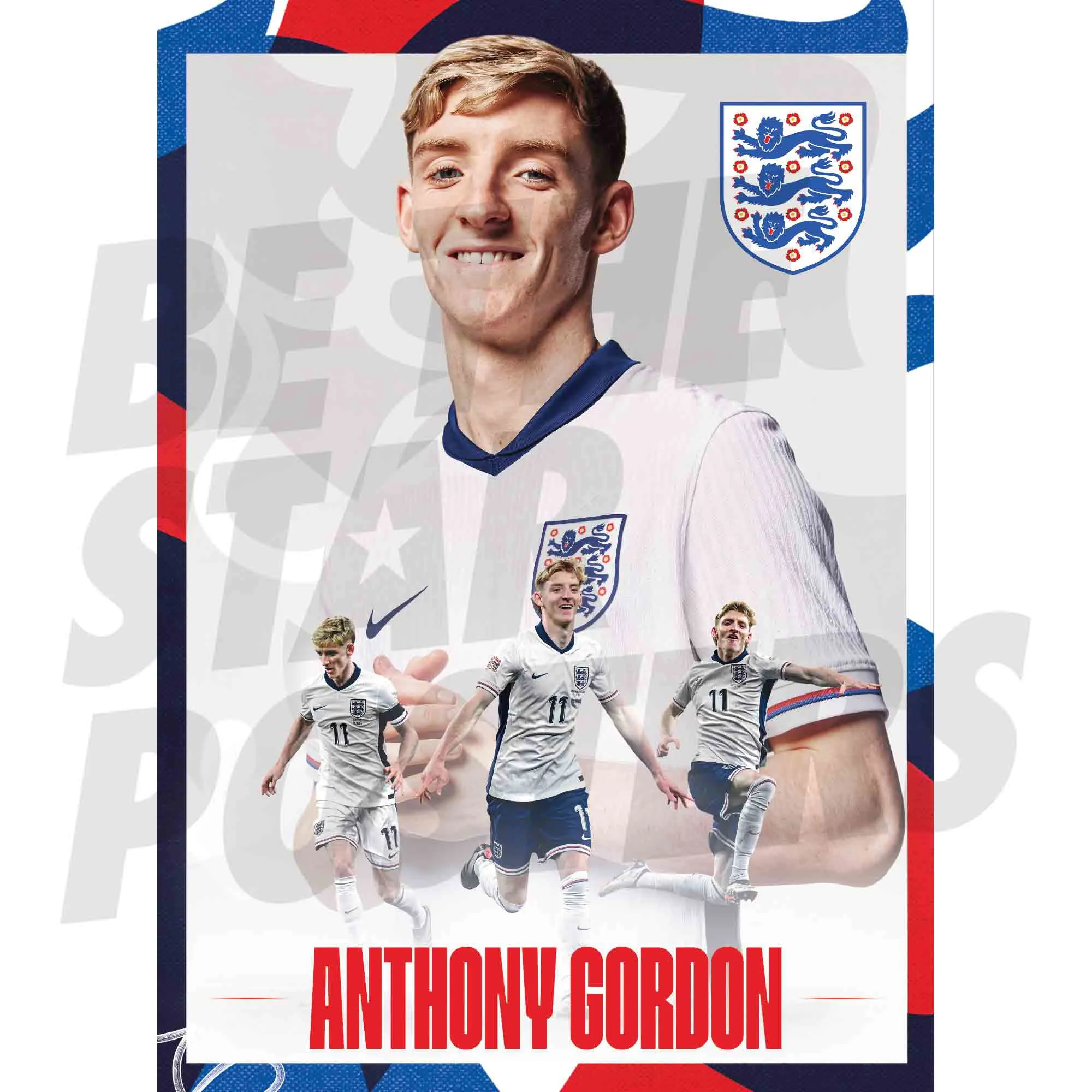 England Anthony Gordon Action A2 Poster