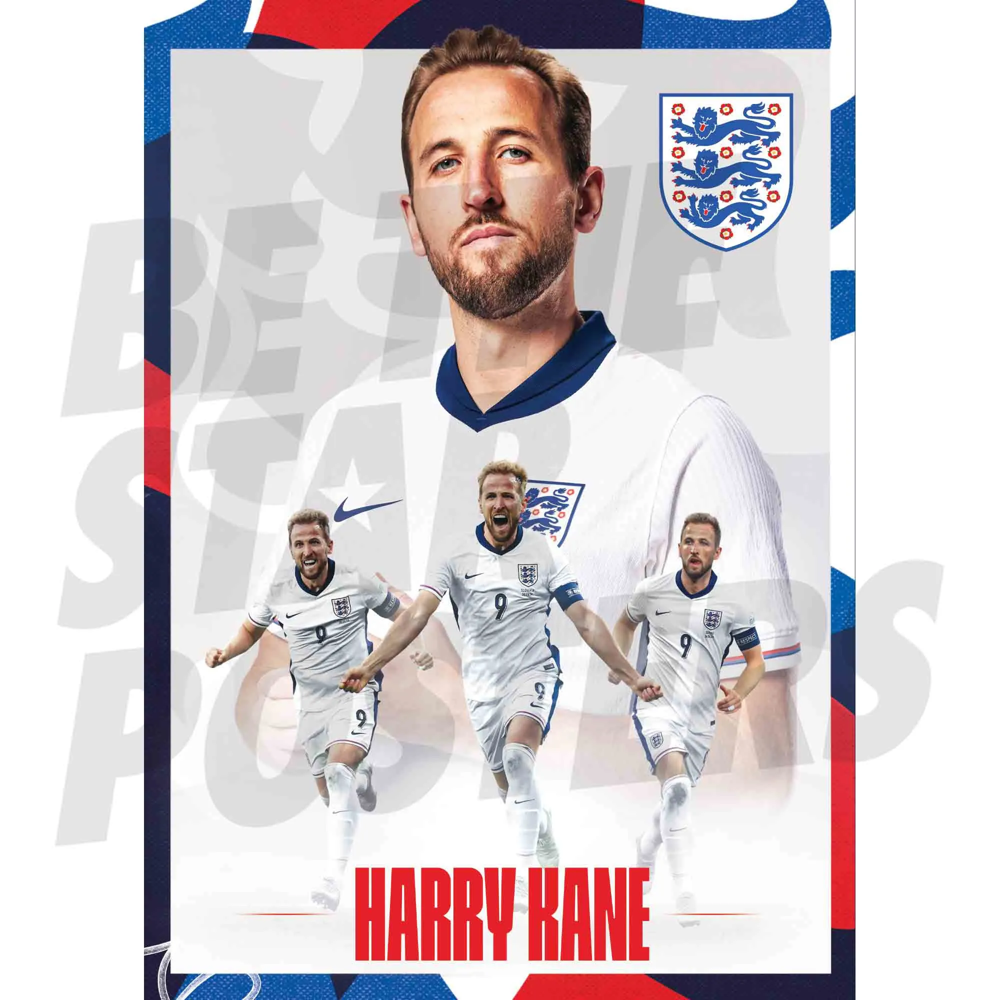 England Harry Kane Action A2 Poster