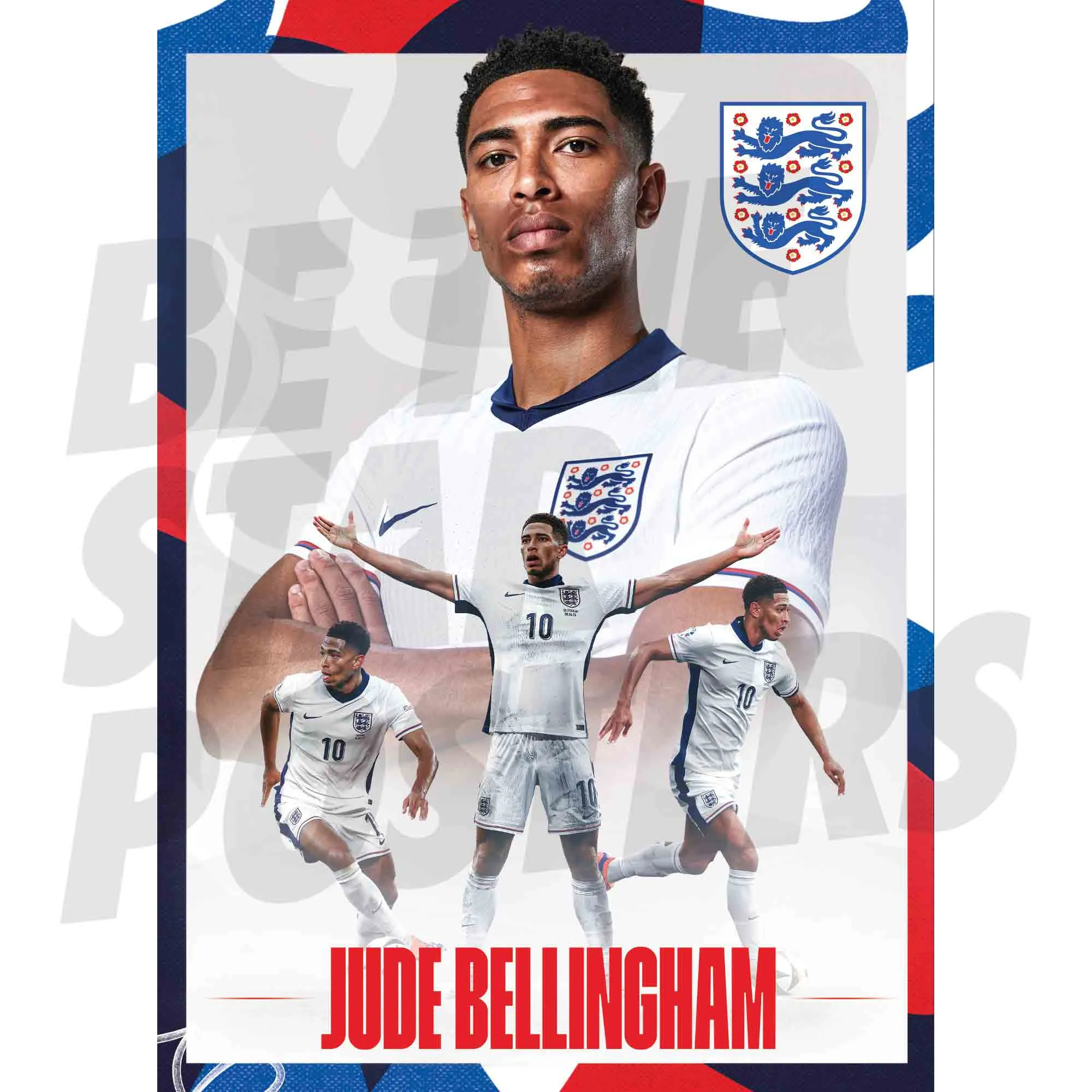 England Jude Bellingham Action A2 Poster
