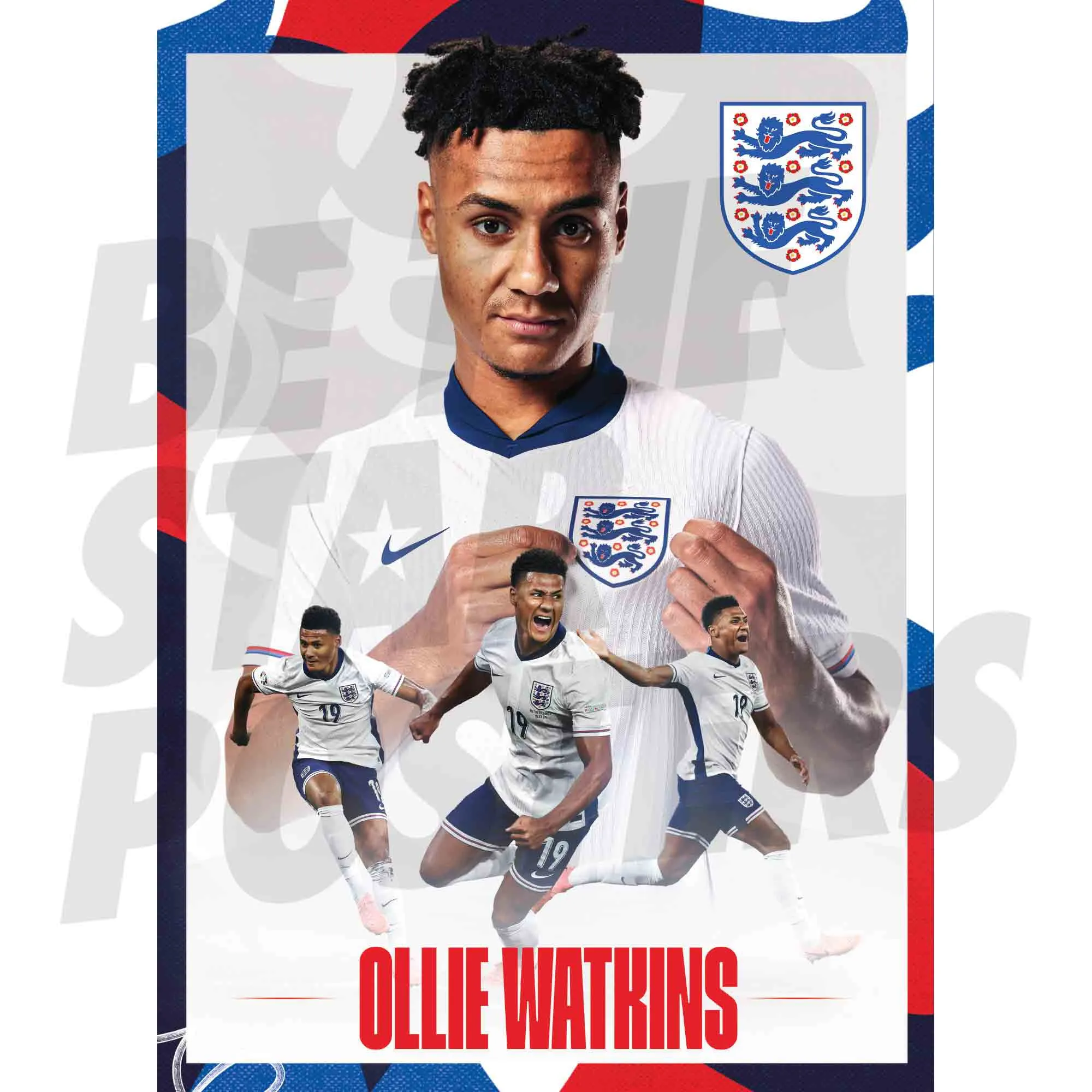 England Ollie Watkins Action A2 Poster