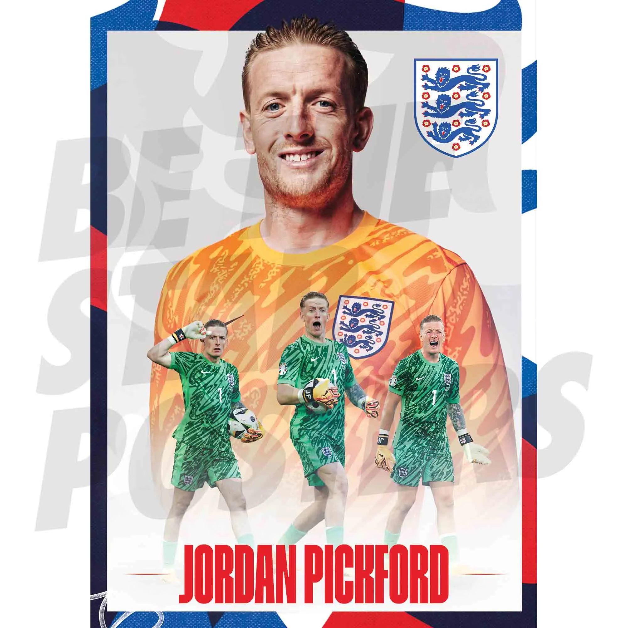 England Jordan Pickford Action A2 Poster