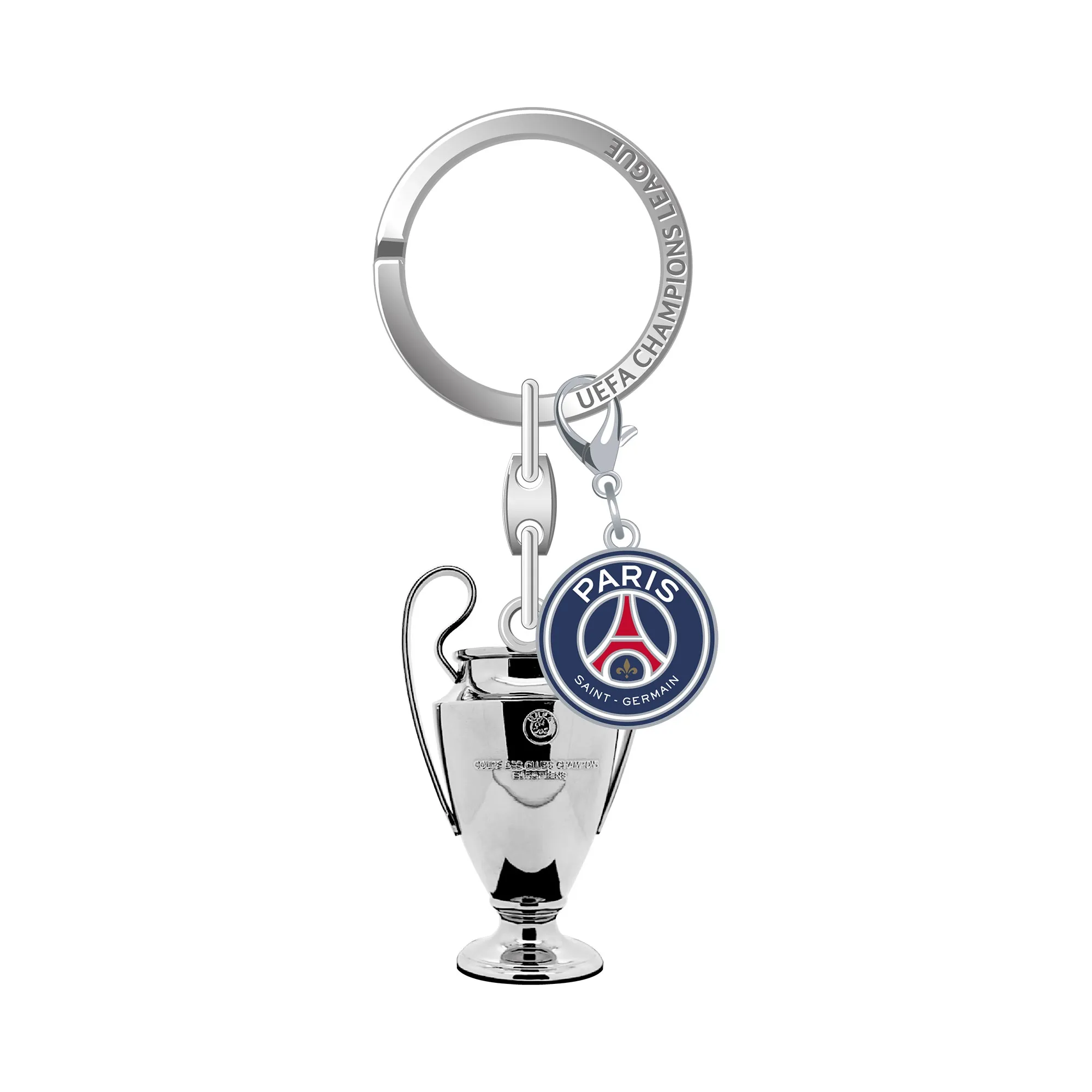 PSG UEFA CL Winners 3D Trophy Keyring  - 45mm