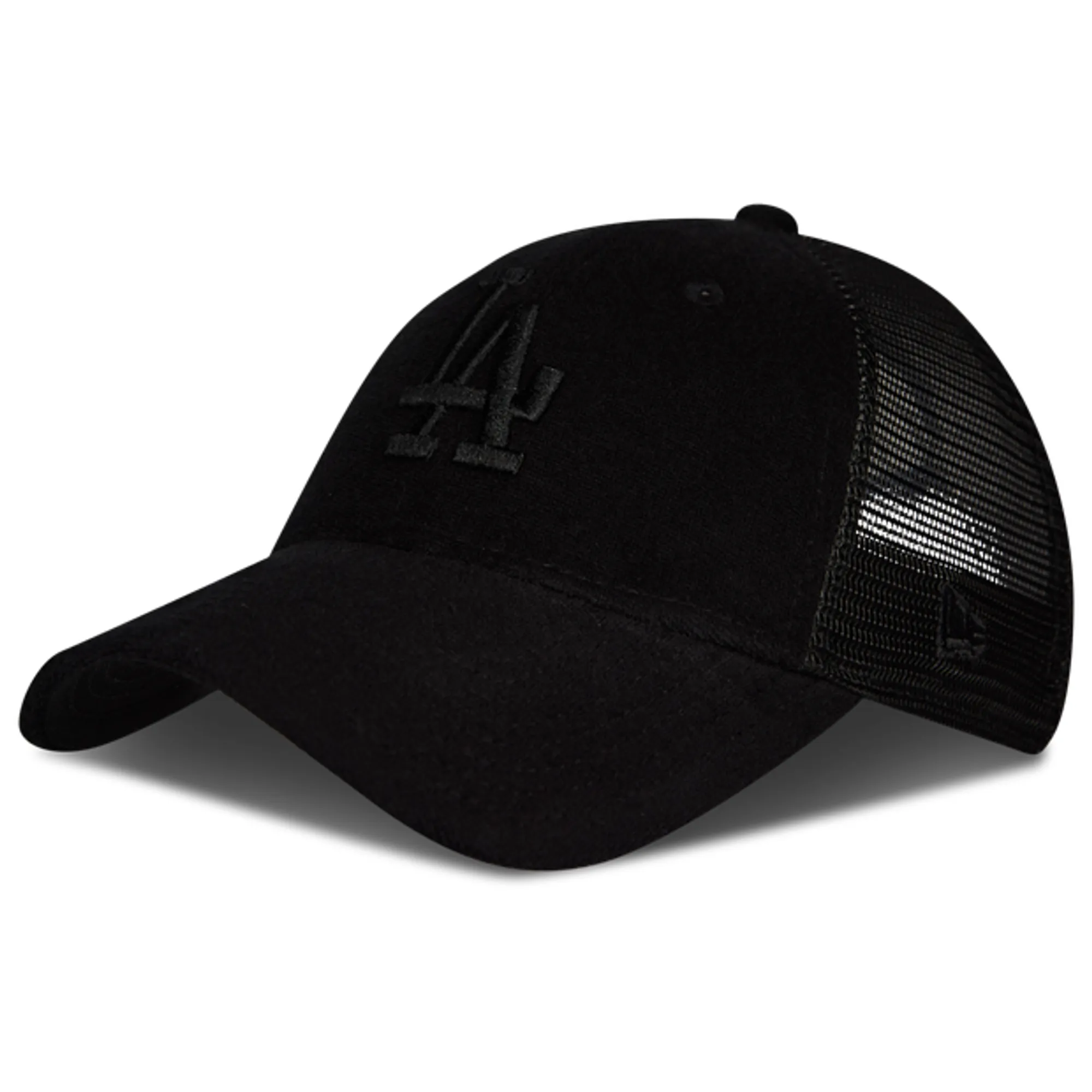 LA Dodgers Womens Fabric Black 9FORTY Trucker Adjustable Cap New Era Cap adult female