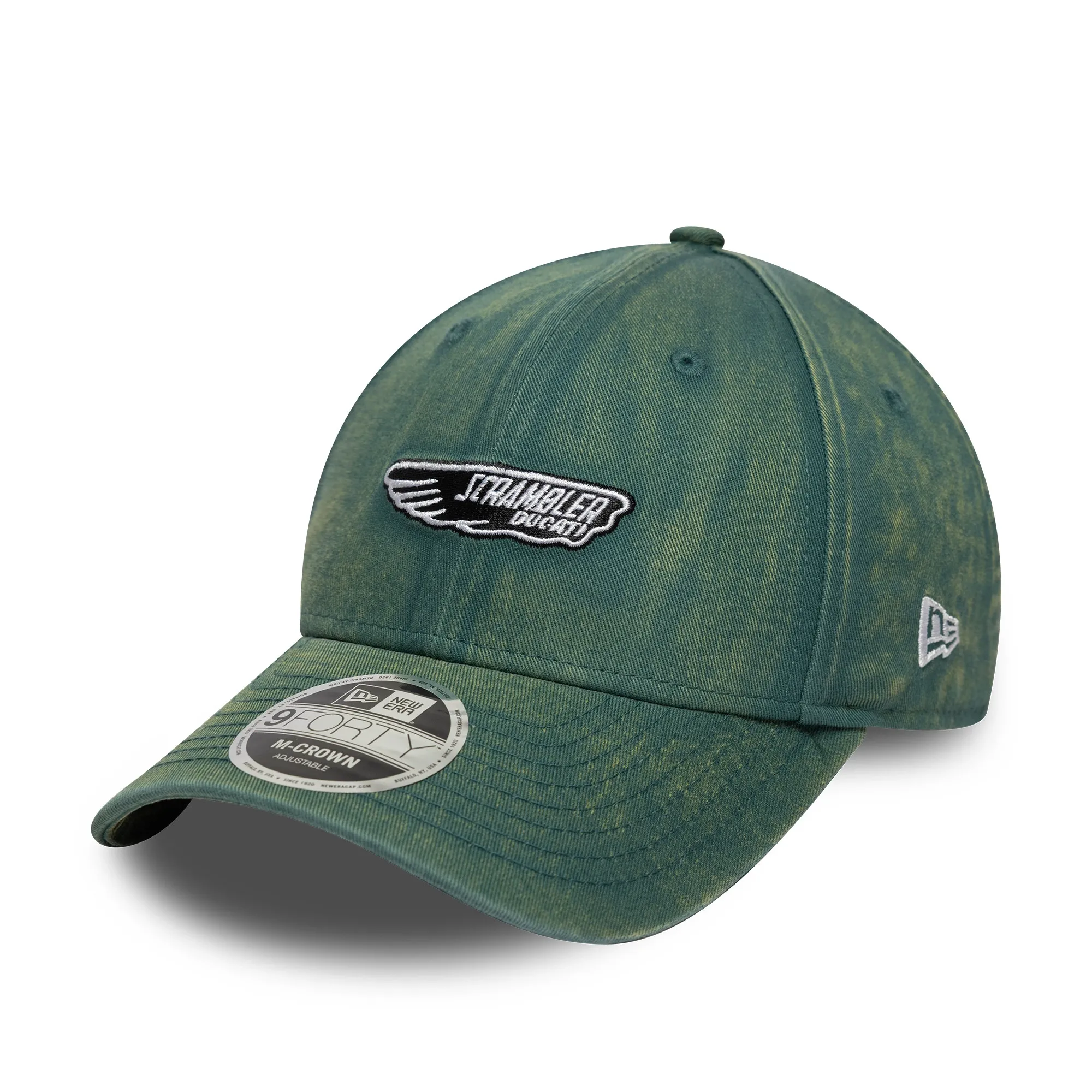 Scrambler Ducati Logo Washed Dark Green 9FORTY M-Crown Cap New Era Cap adult unisex