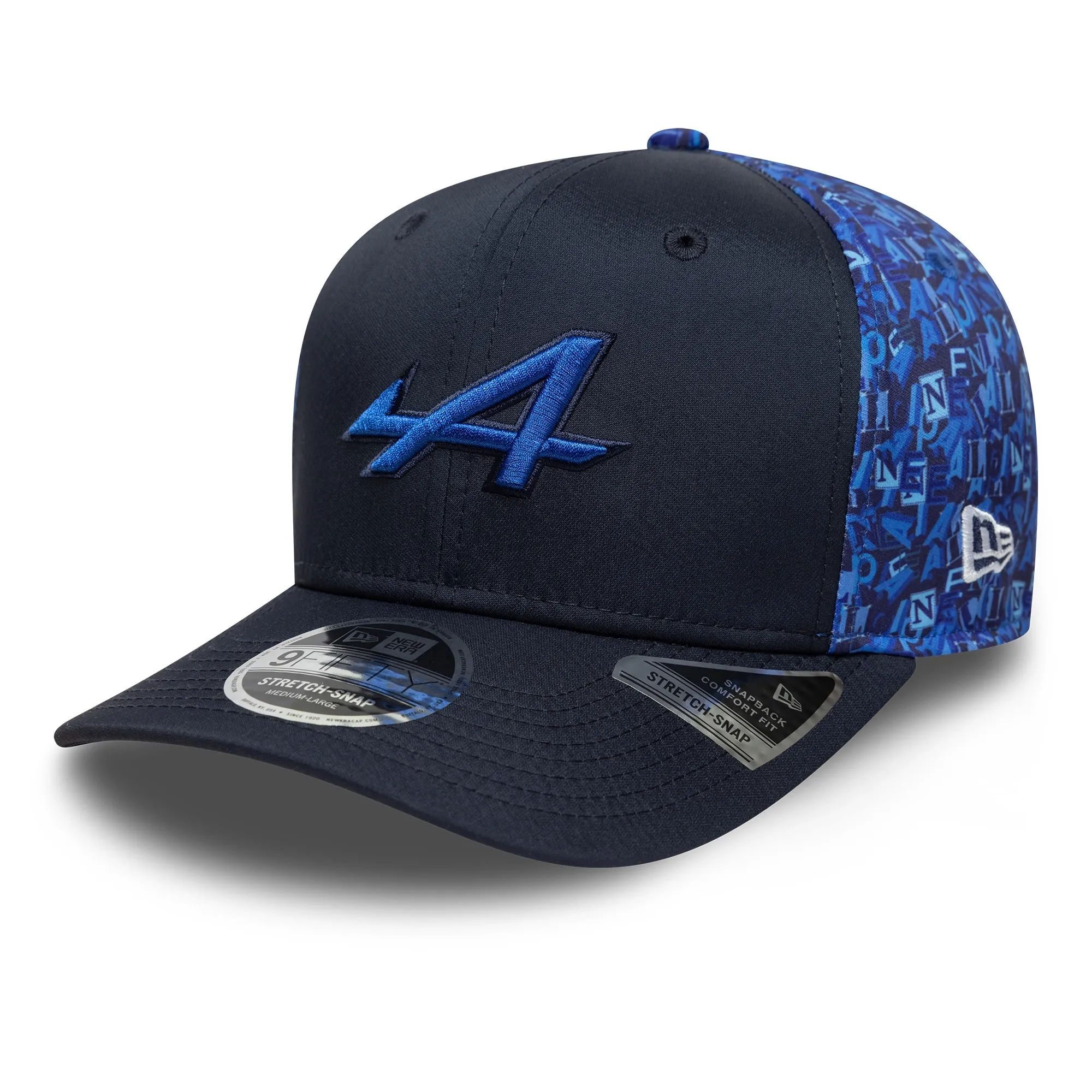 Alpine Racing All Over Print Navy 9FIFTY Stretch Snap Cap New Era Cap adult unisex