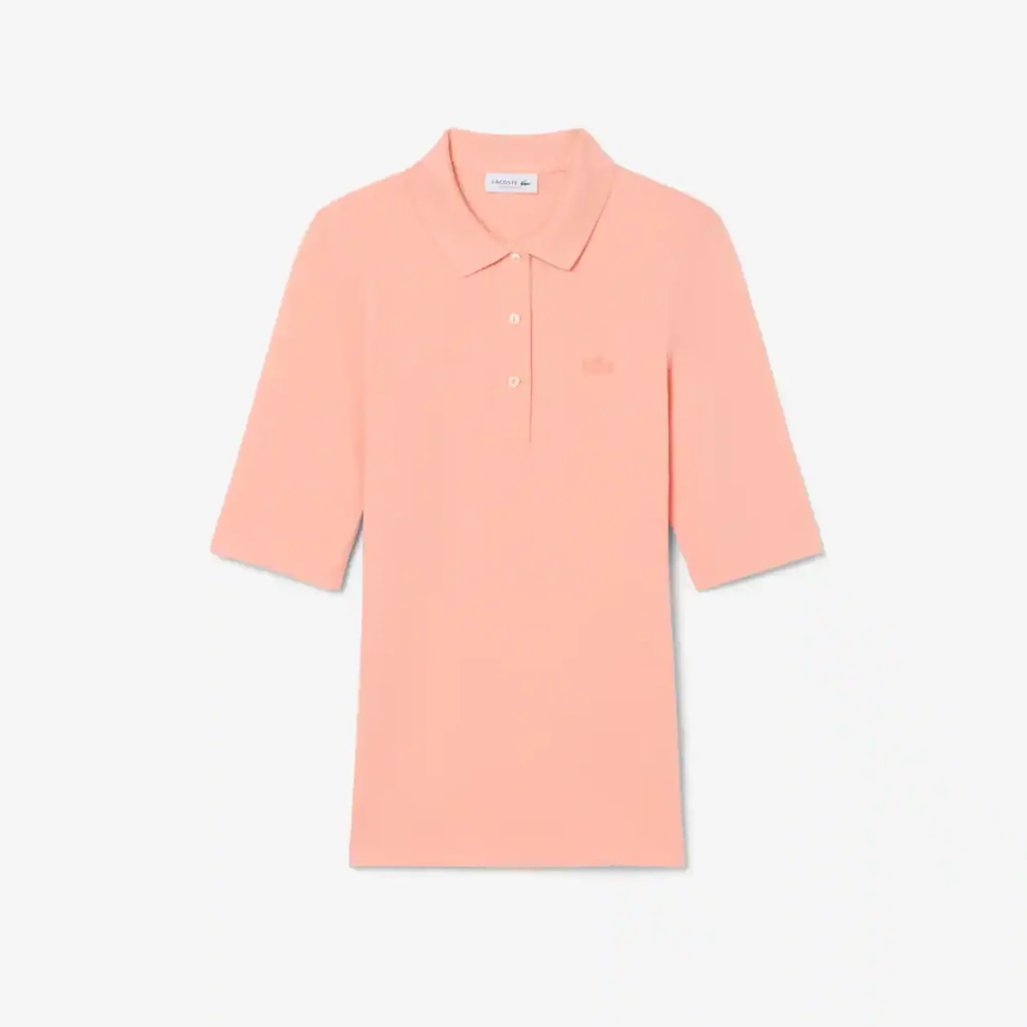 Lacoste Slim Fit L.12.D Three Quarter Sleeve Polo Shirt - Coral Pink