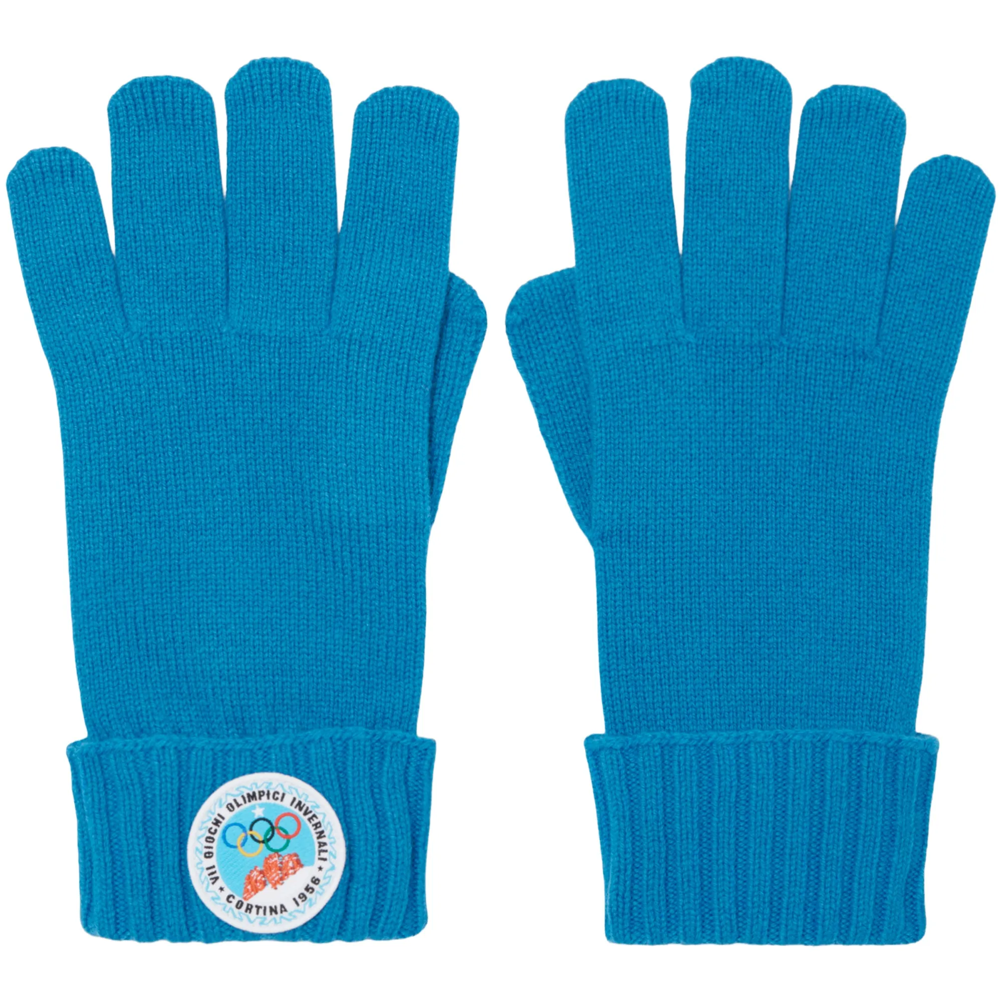 Lacoste Olympic Heritage Cortina d'Ampezzo 1956 Wool Gloves - Blue