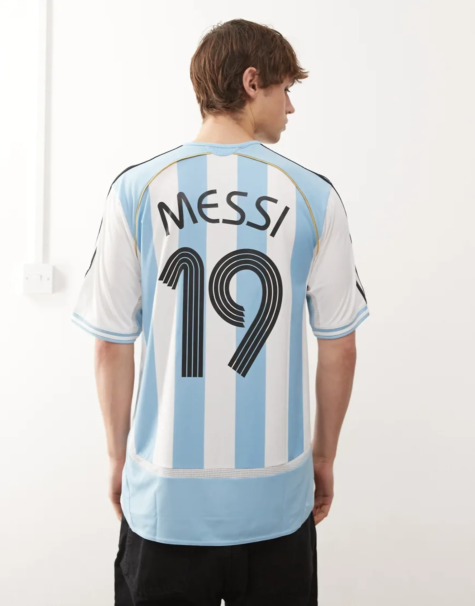 adidas Argentina Home Messi Jersey 2006 - White - Mens