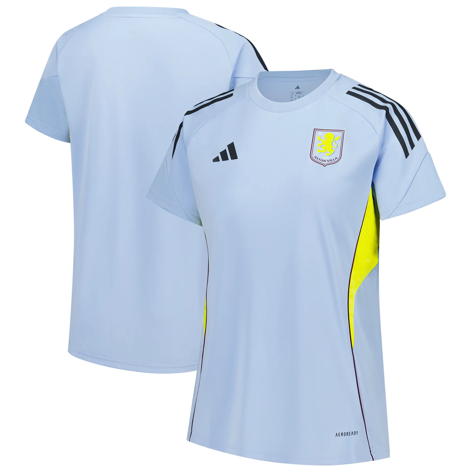 Aston Villa adidas Training Jersey - Light Blue - Womens