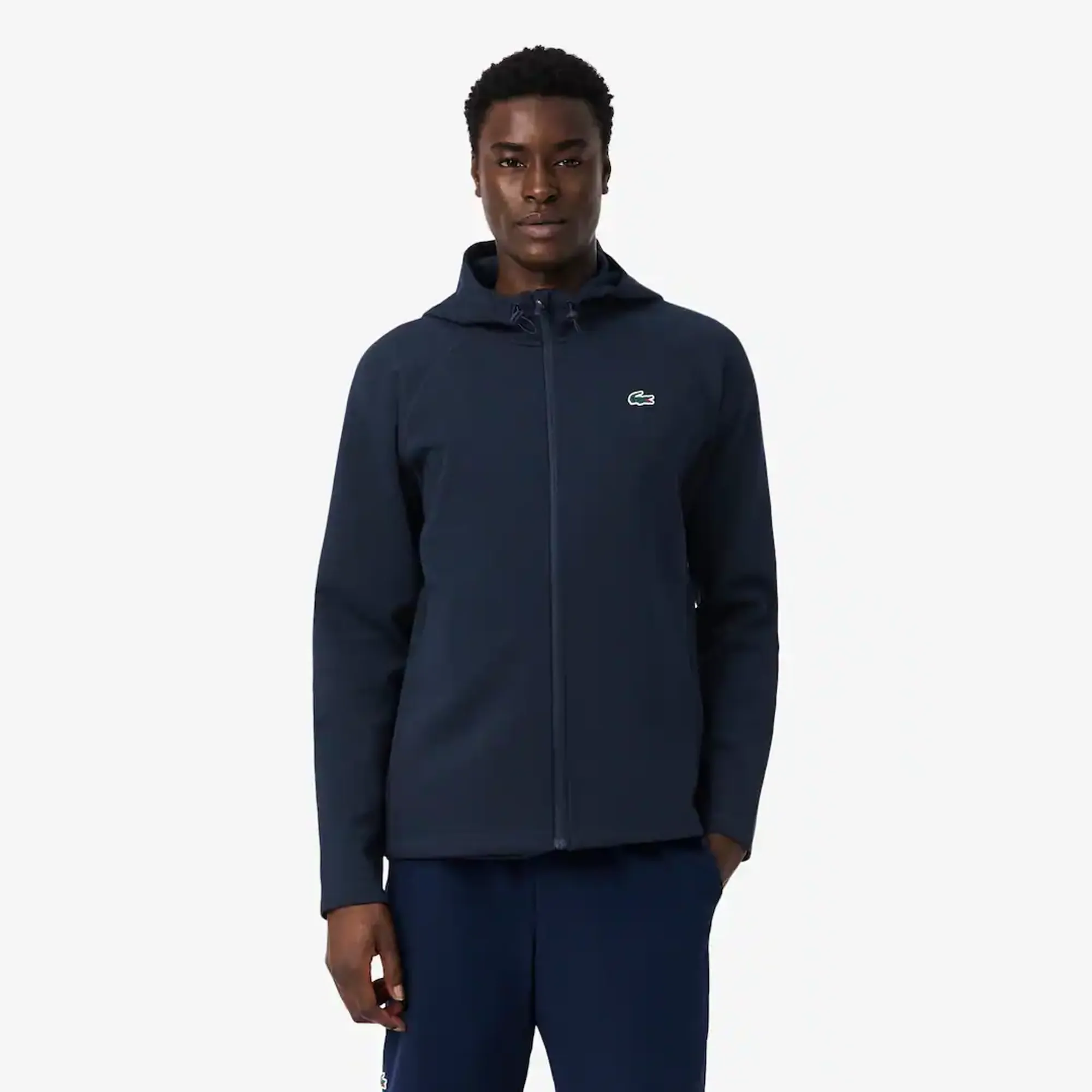 Lacoste Sport Stretch Zipped Hoodie - Midnight Blue