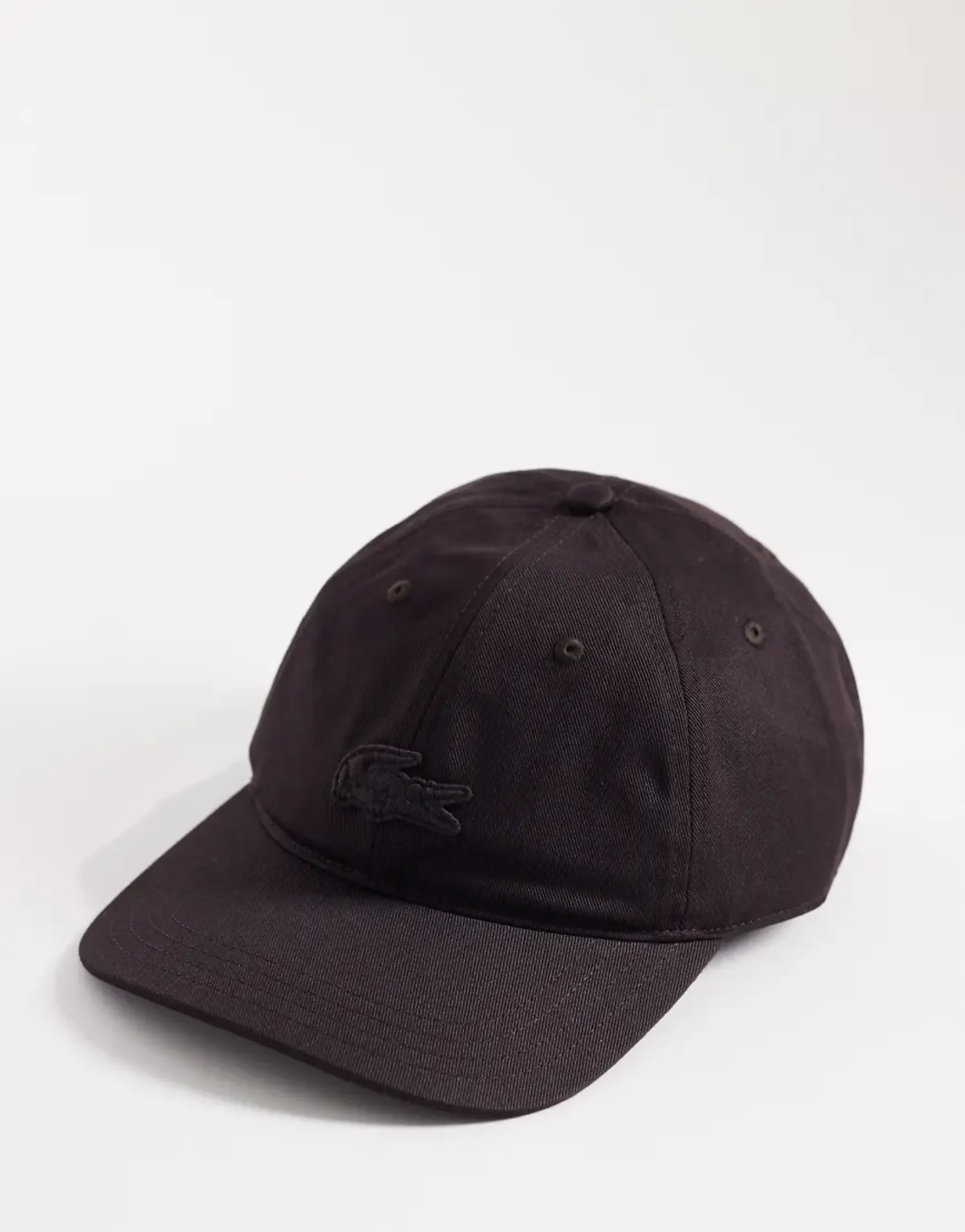 Lacoste Cotton Twill Badge Cap - Brown