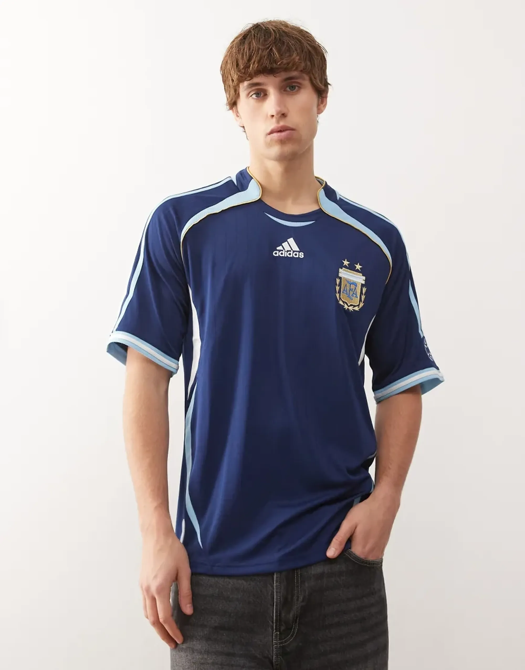 Adidas Football Argentina World Cup 2006 Bring Back Away Shirt In Navy