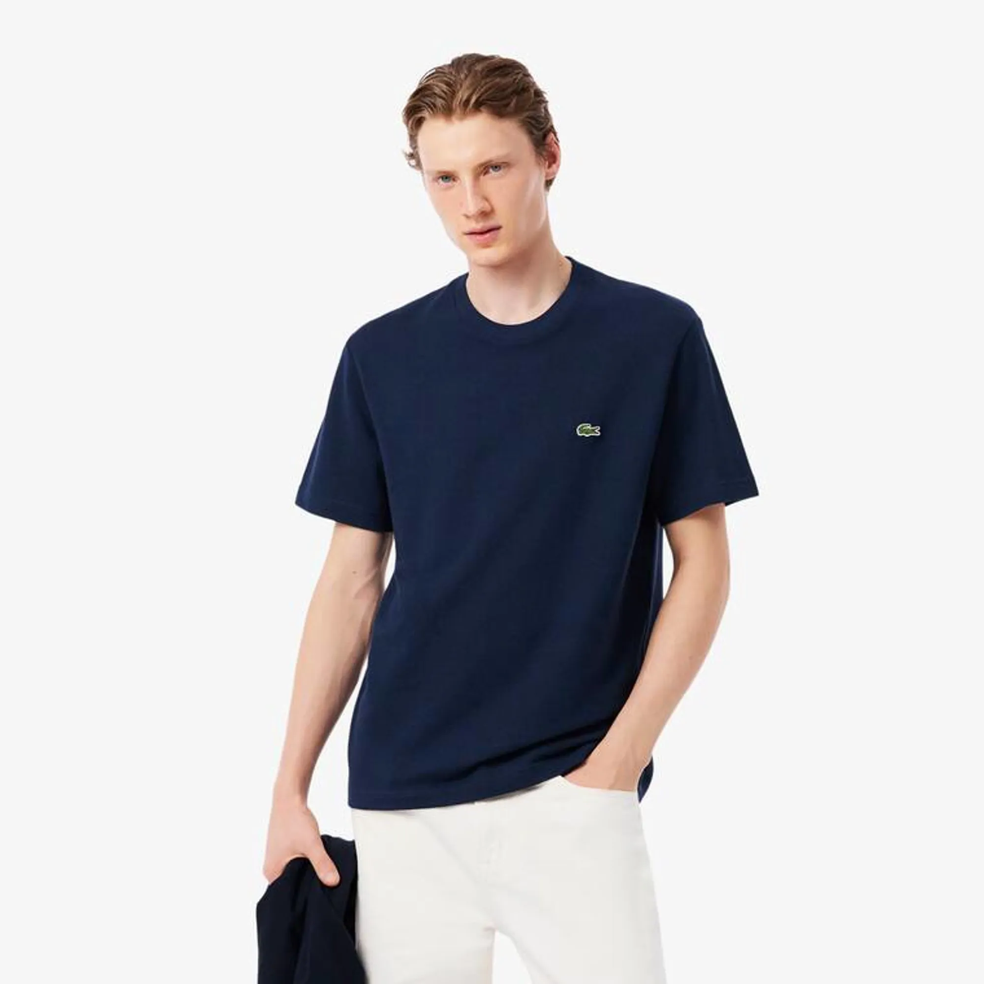 Lacoste Heavy Cotton and Linen Piqué T-shirt - Midnight Blue