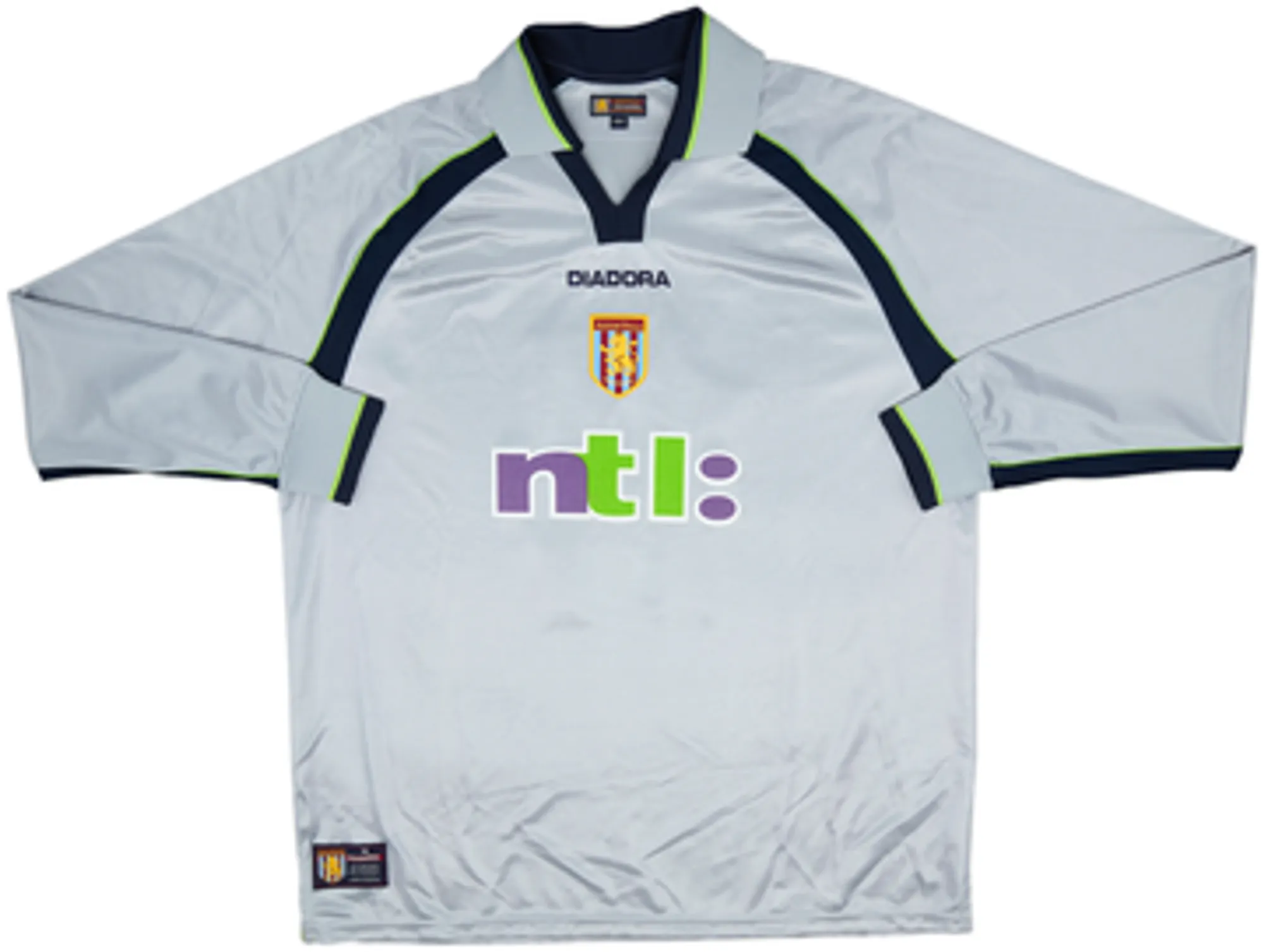 2001-02 Aston Villa Away L/S Shirt Ginola #14 - 8/10 - (XXL)